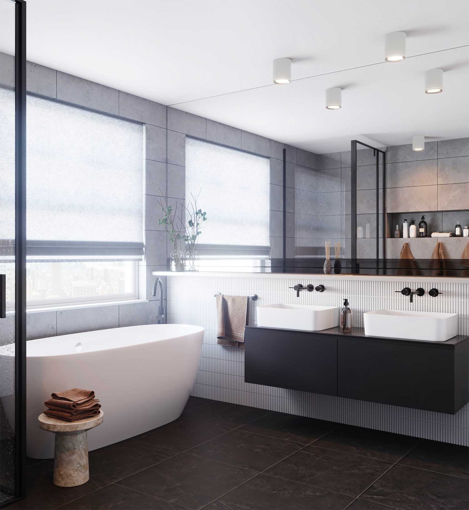 Landon - Spot LED en applique de salle de bain contemporaine
