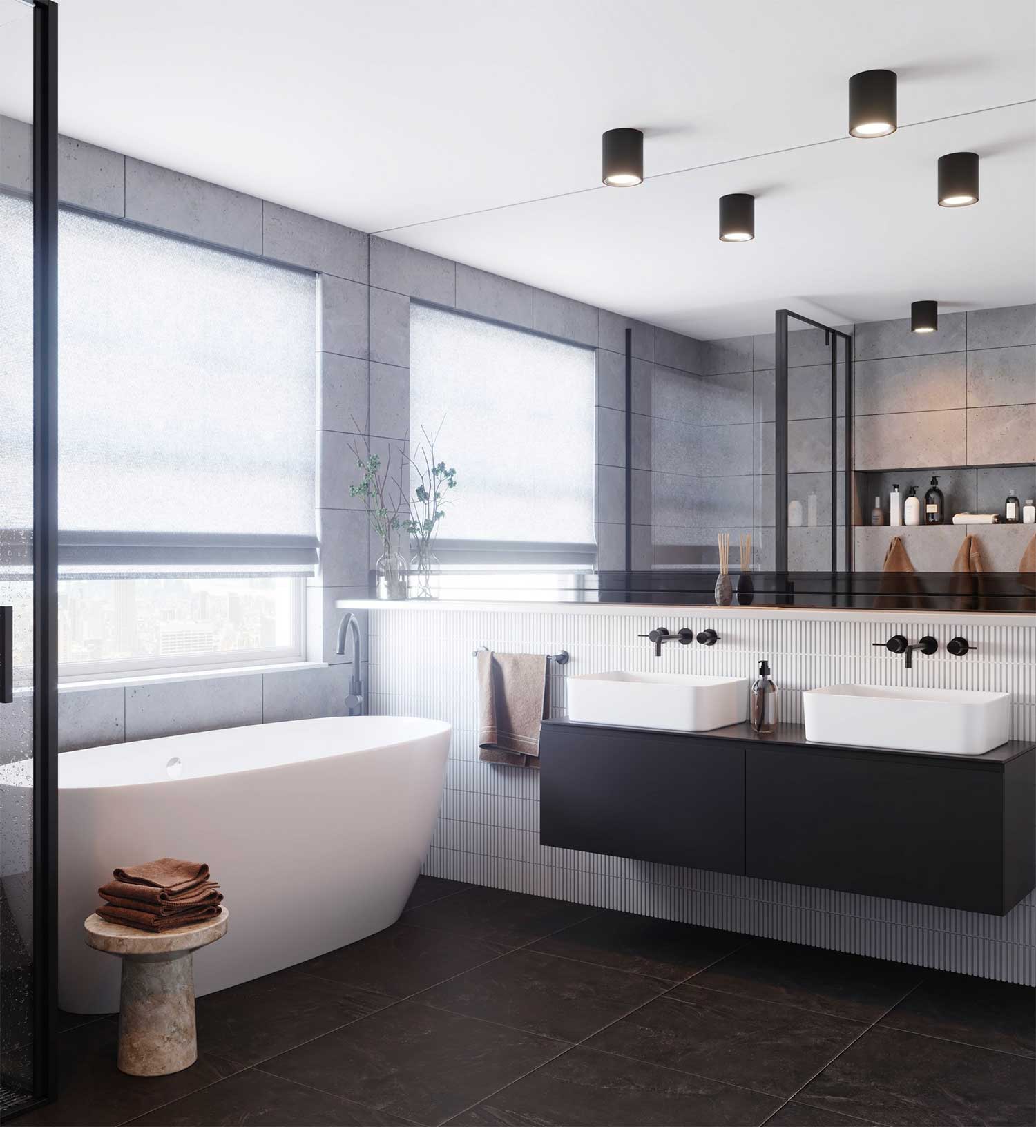 Landon - Spot LED en applique de salle de bain contemporaine