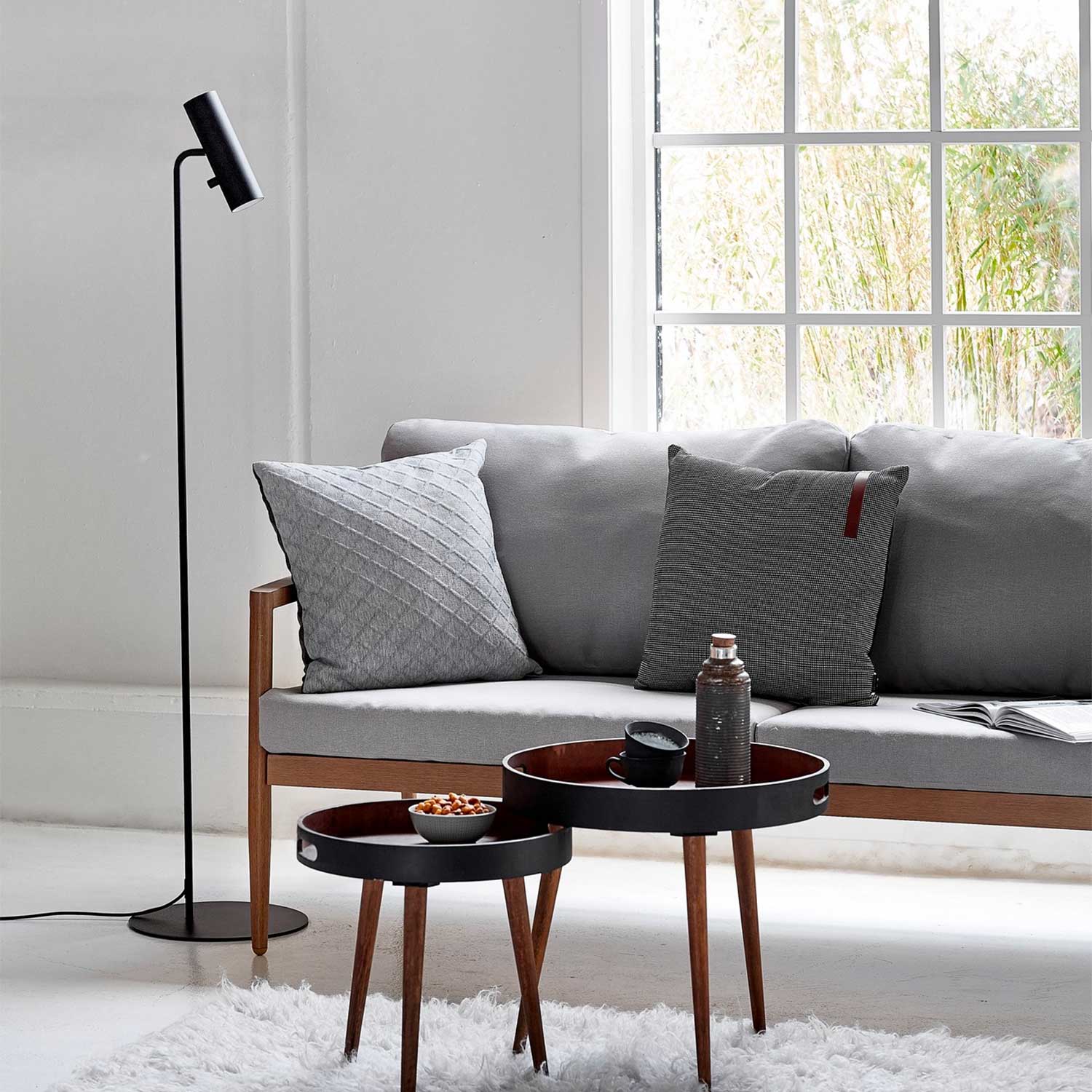 Mib - Lampadaire minimaliste en acier pour salon