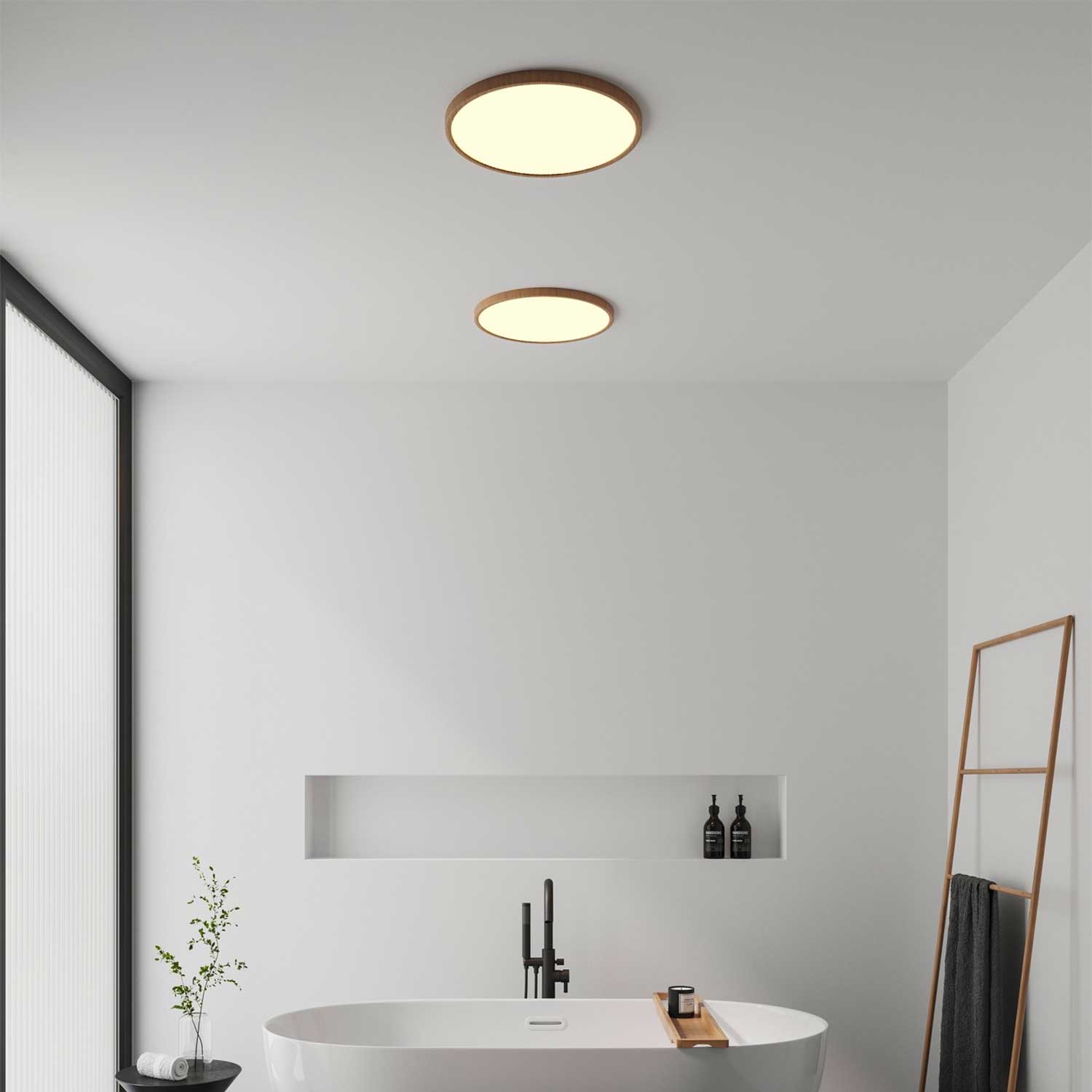 Oja - Plafonnier rond LED pour salle de bain moderne