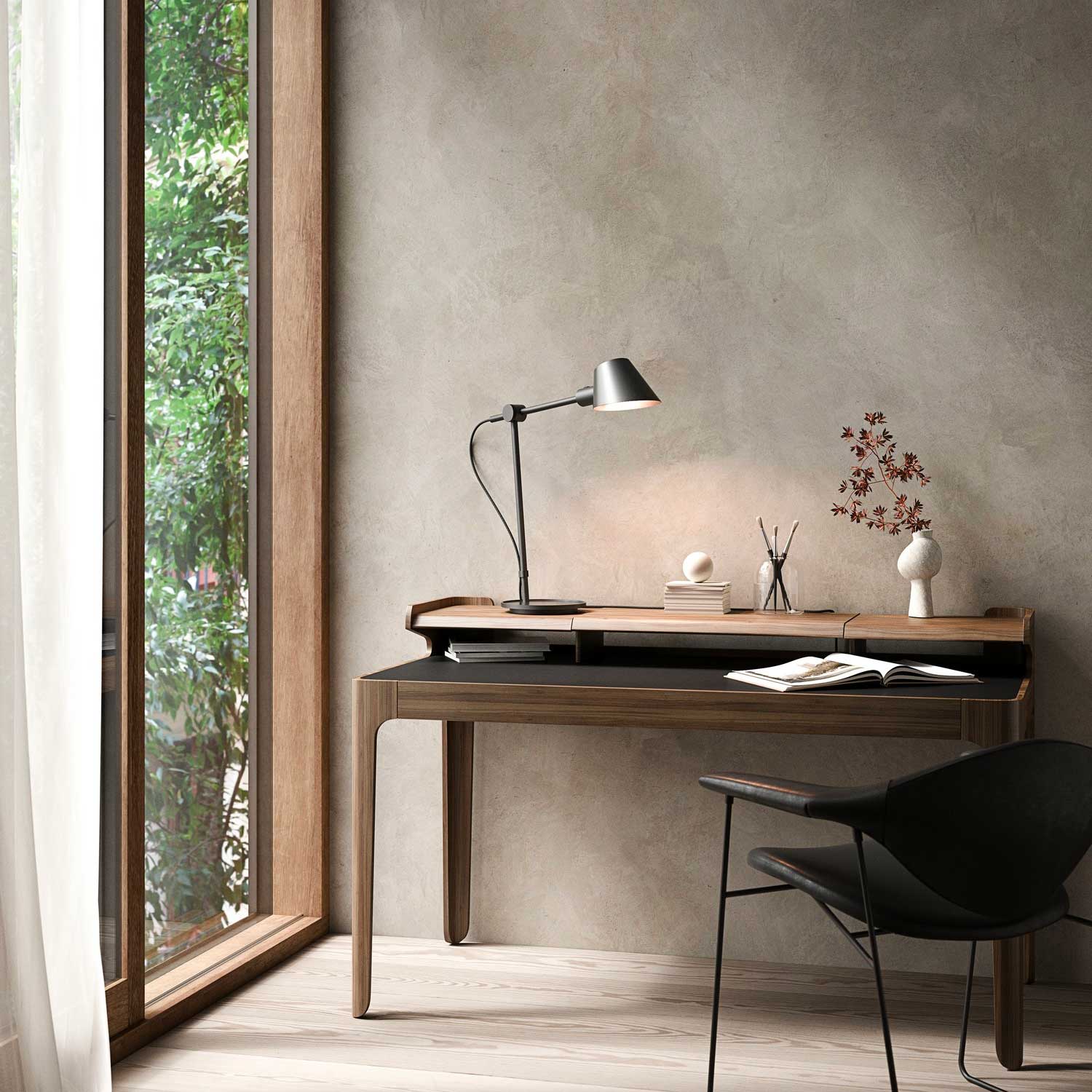 Stay - Lampe de bureau noir bras articulé style moderne
