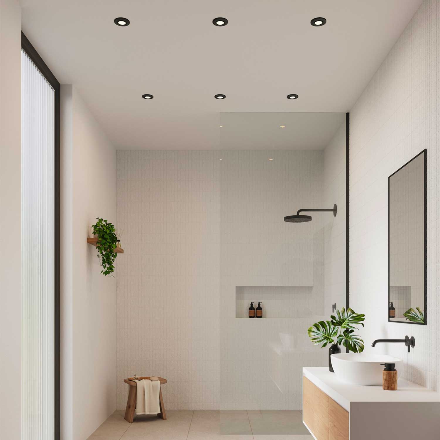 Umberto - Spot encastré de salle de bain orientable IP44