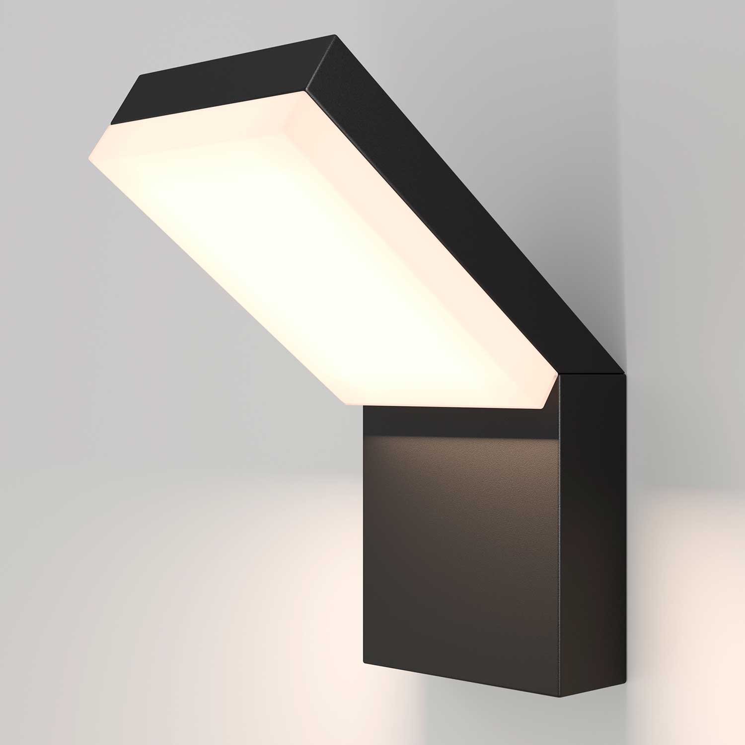 Paso - Modern black steel outdoor LED wall light