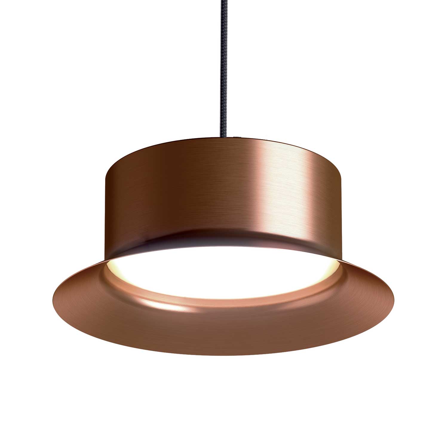 Maine - Lámpara colgante industrial led de cobre
