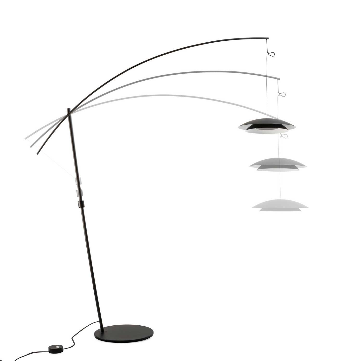 Noway - XXL LED arc floor lamp for modern living room