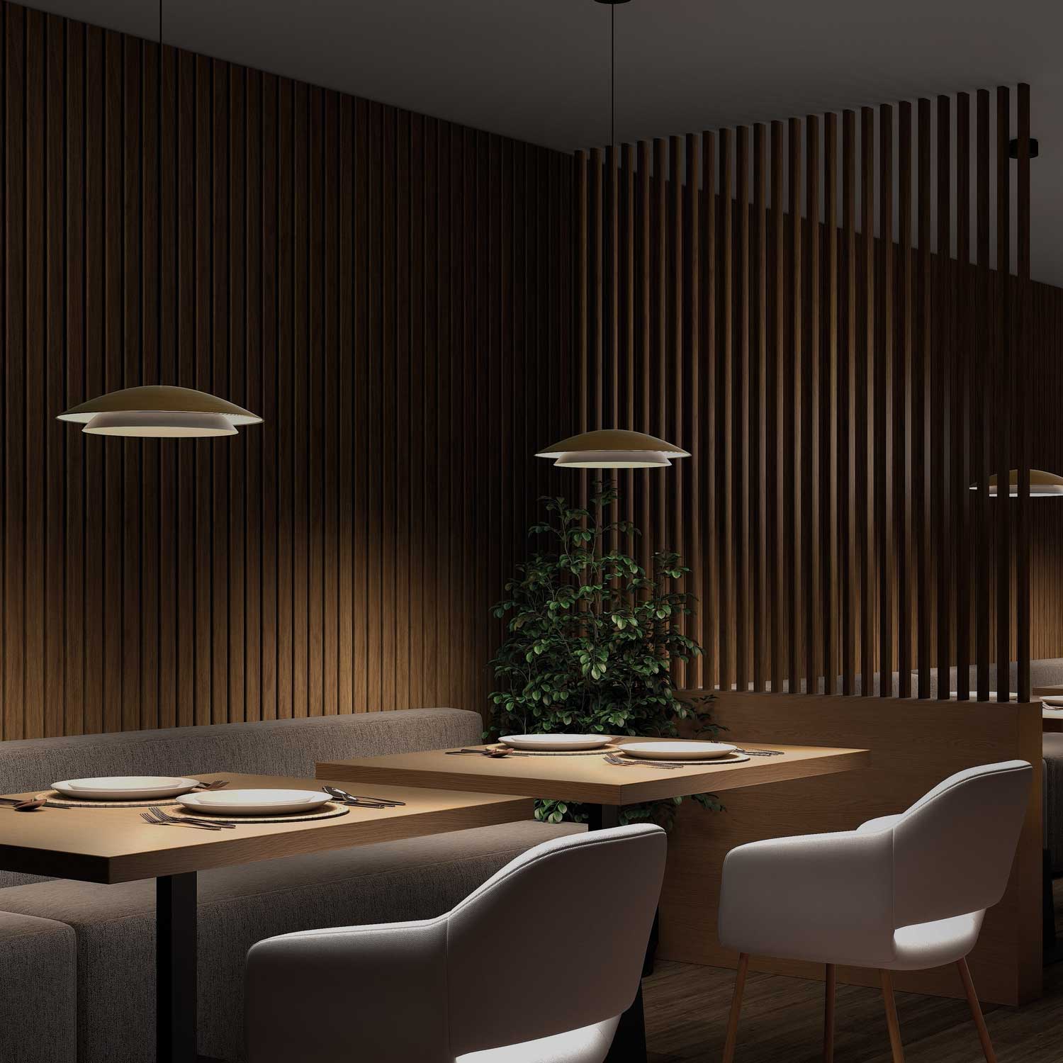 Noway - Suspension in golden or black metal design for kitchen