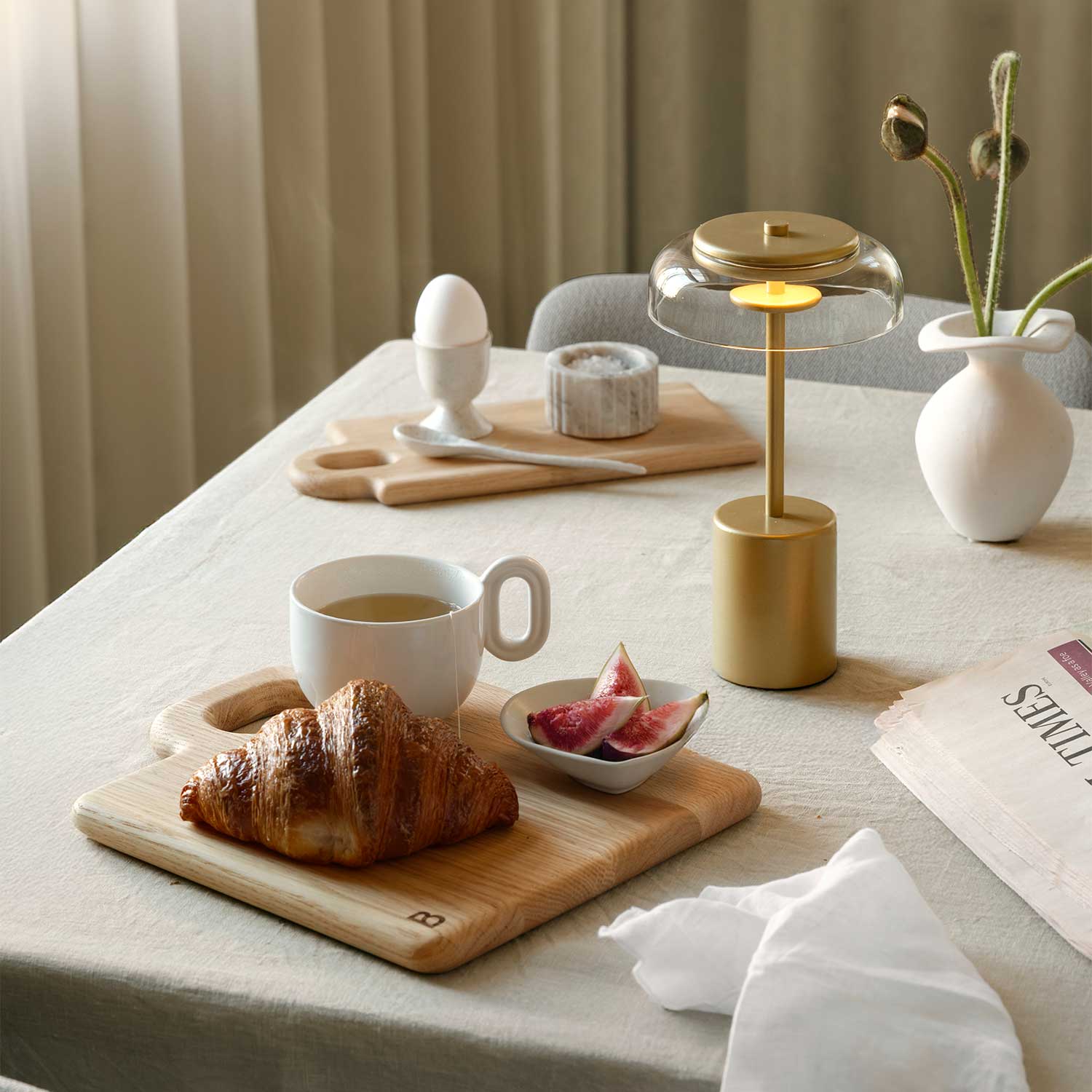 BLOSSI - Lampada portatile ricaricabile senza fili, impermeabile IP65