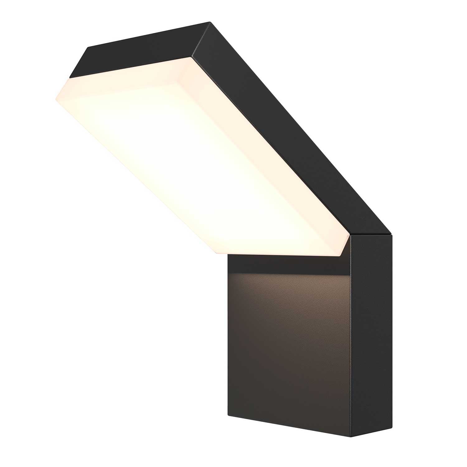 Пасо - Наружный настенный светильник LED из черной стали, современный