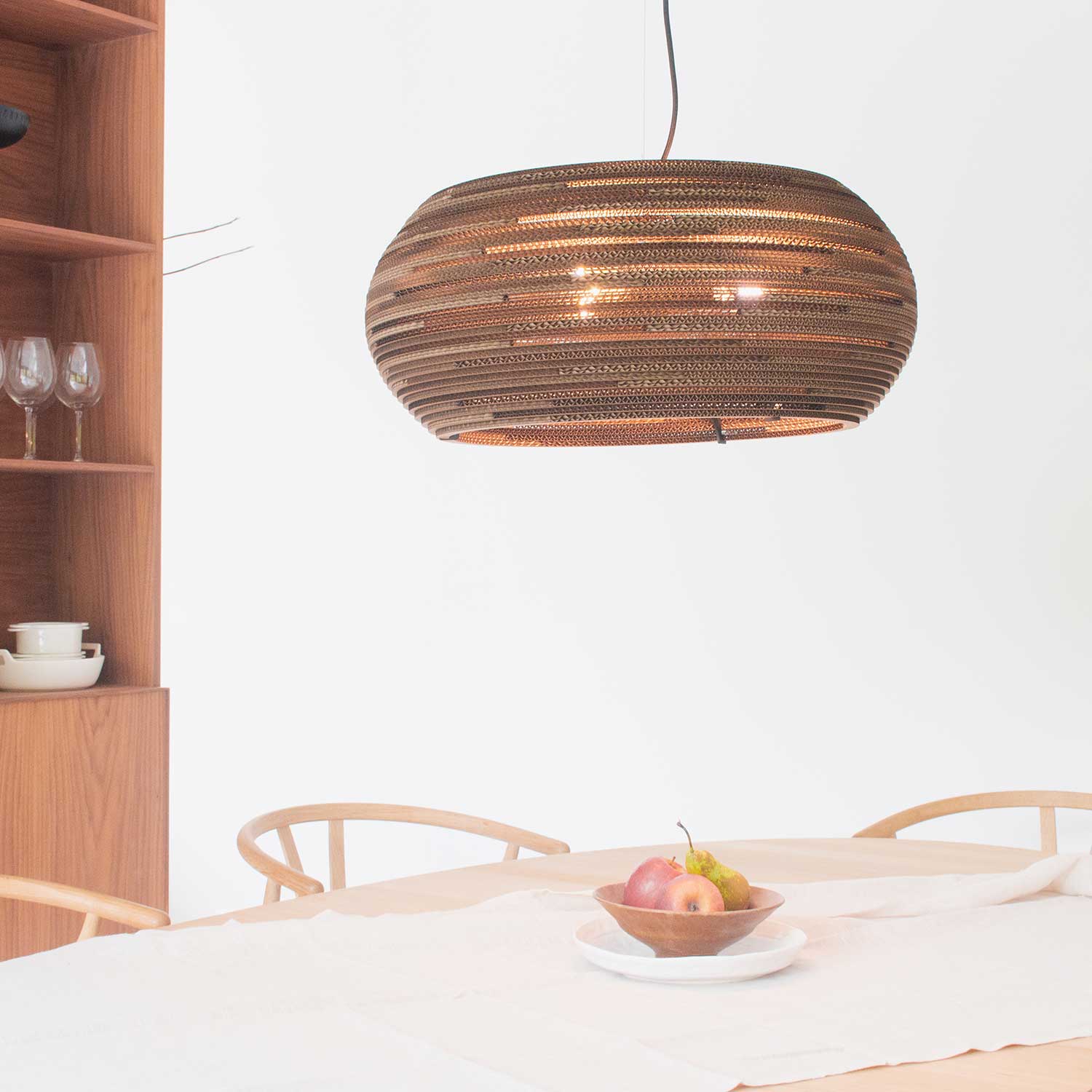 Scraplights Ohio - Lámpara colgante de diseño en cartón para comedor