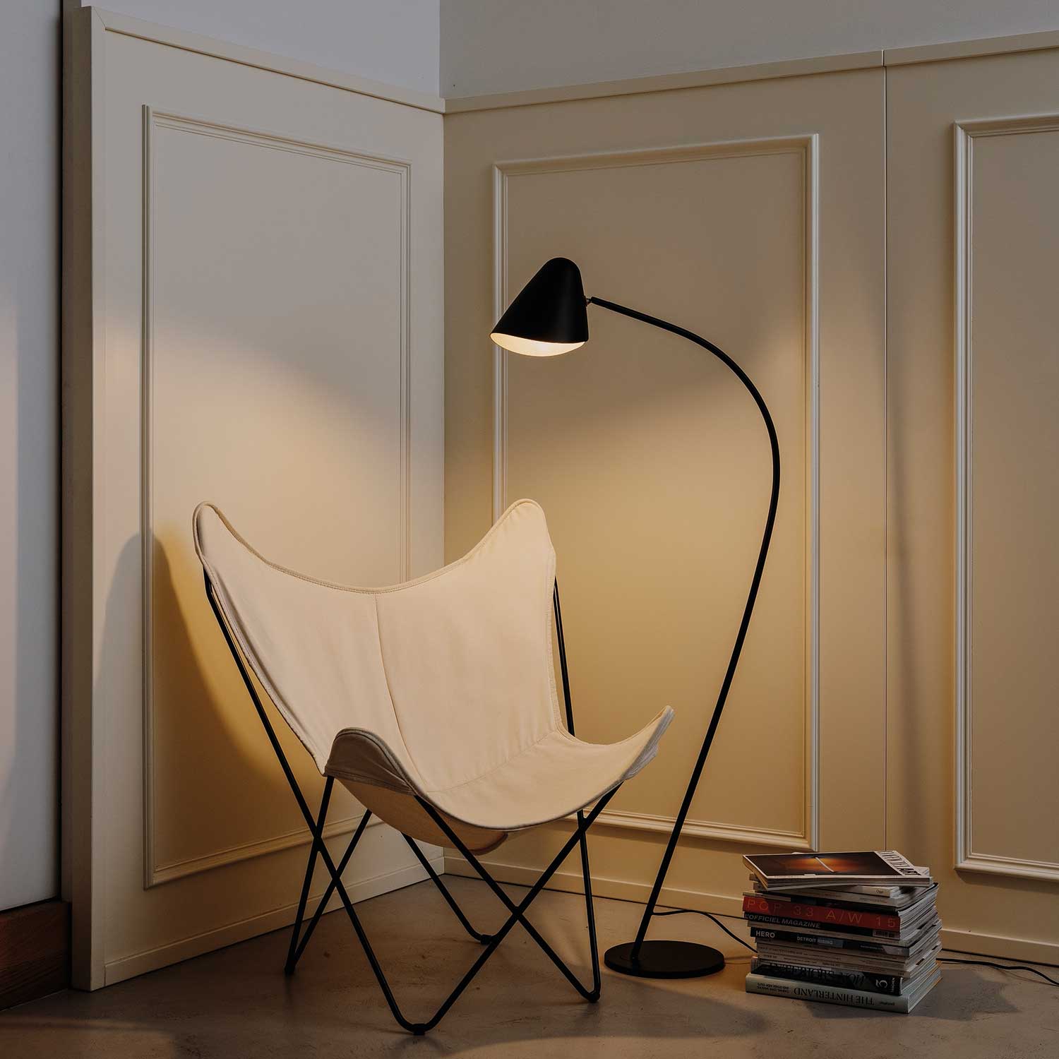 Organic - Lampadaire sur pied en acier design pour salon