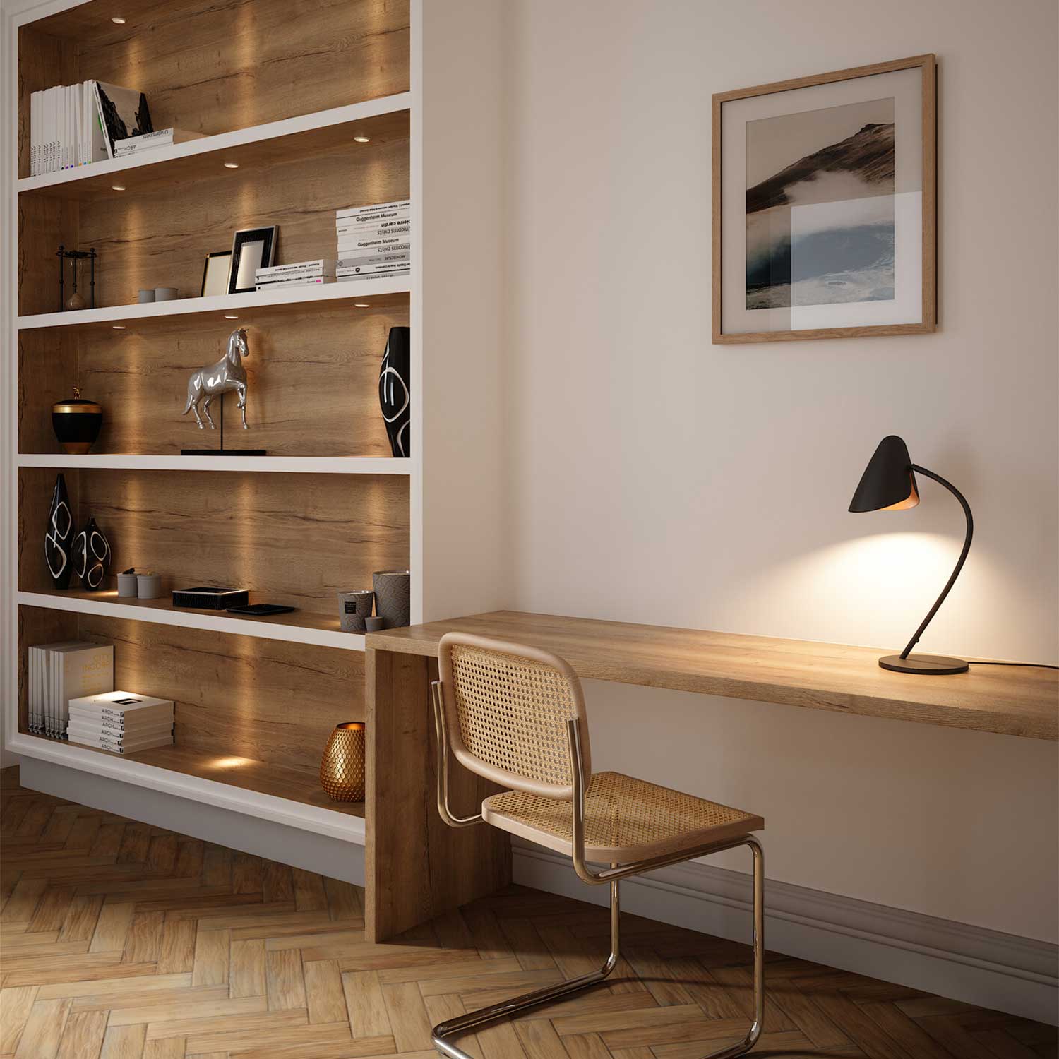 Organic - Modern black living room lamp design