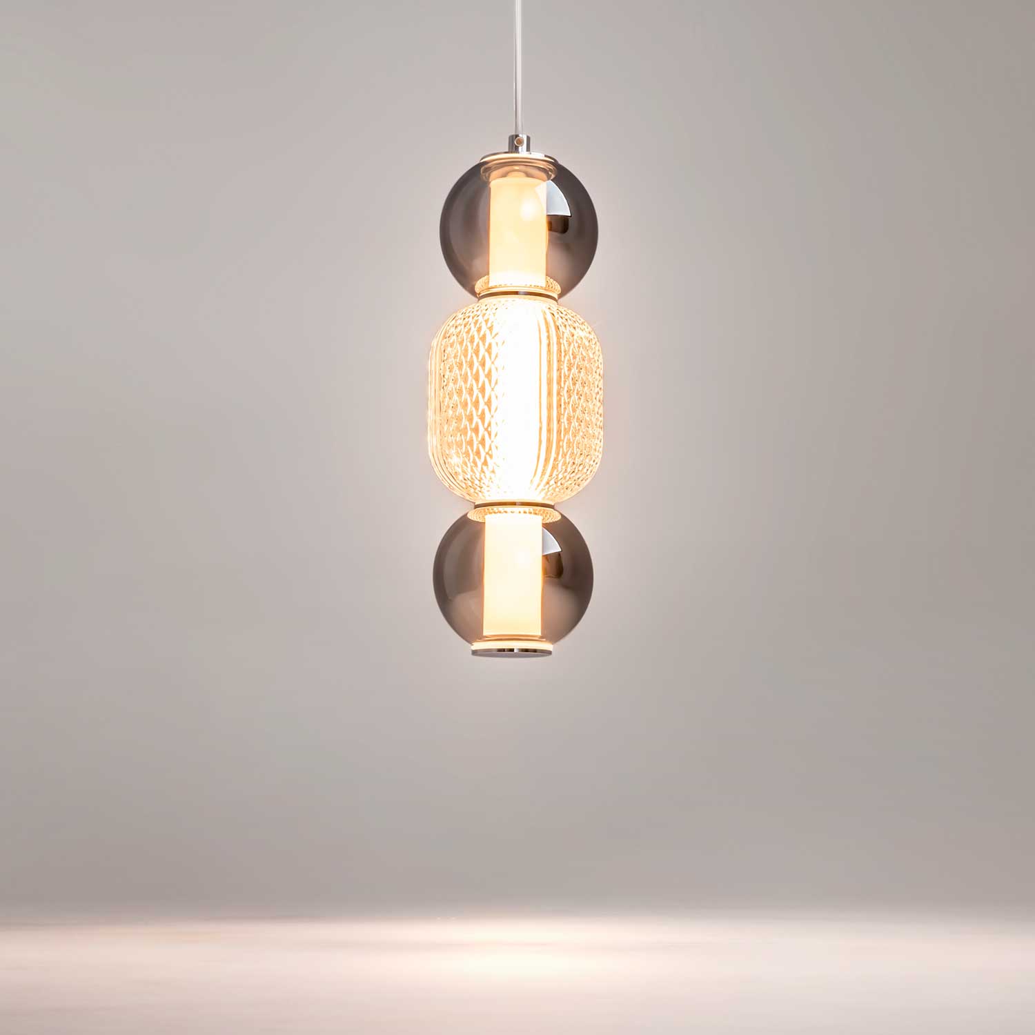 Drop - Lámpara de araña art déco de vidrio para cocina elegante