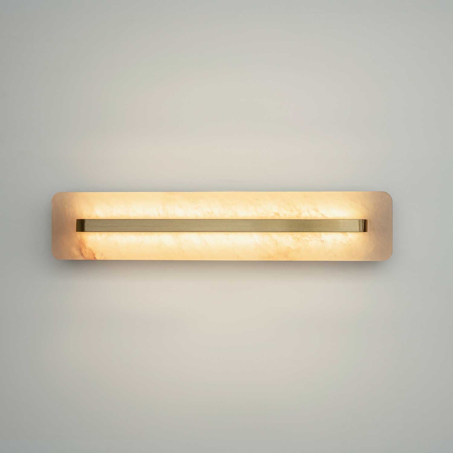 Albatre - Applique LED design en marbre et laiton