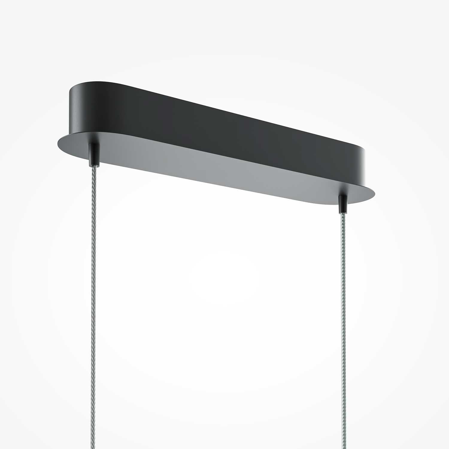 Curve - Black steel LED suspension for modern dining room