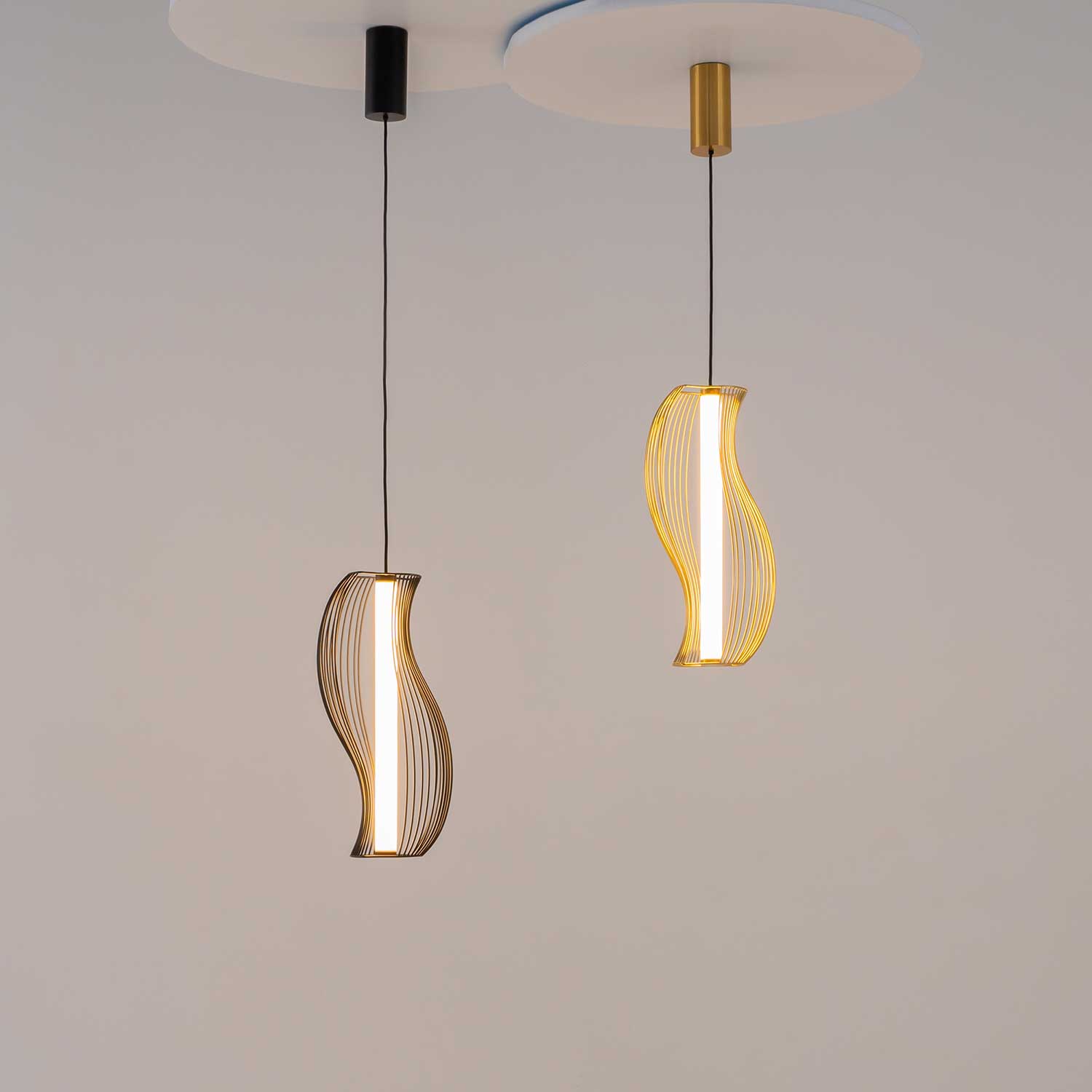 Ombre del passato - Lampada a sospensione LED design per soggiorno