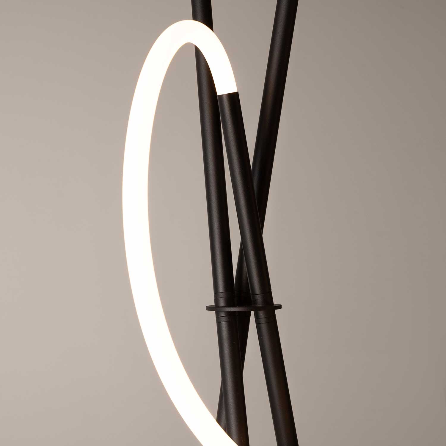 Gancio - Lampada da terra tubo LED flessibile design moderno