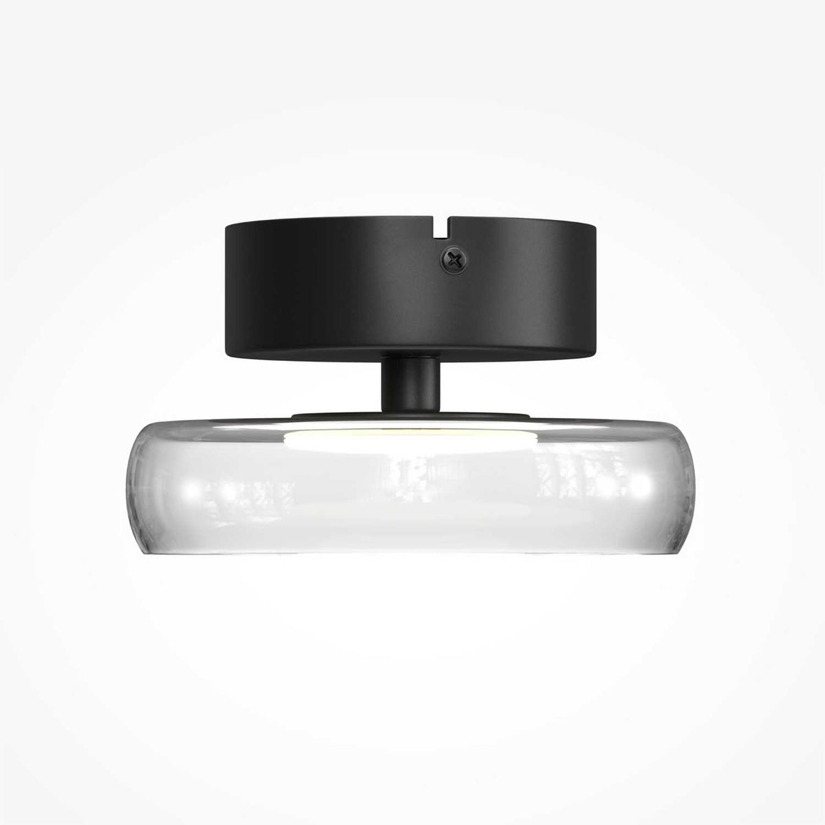 Float - Plafonnier LED en verre et métal, style contemporain