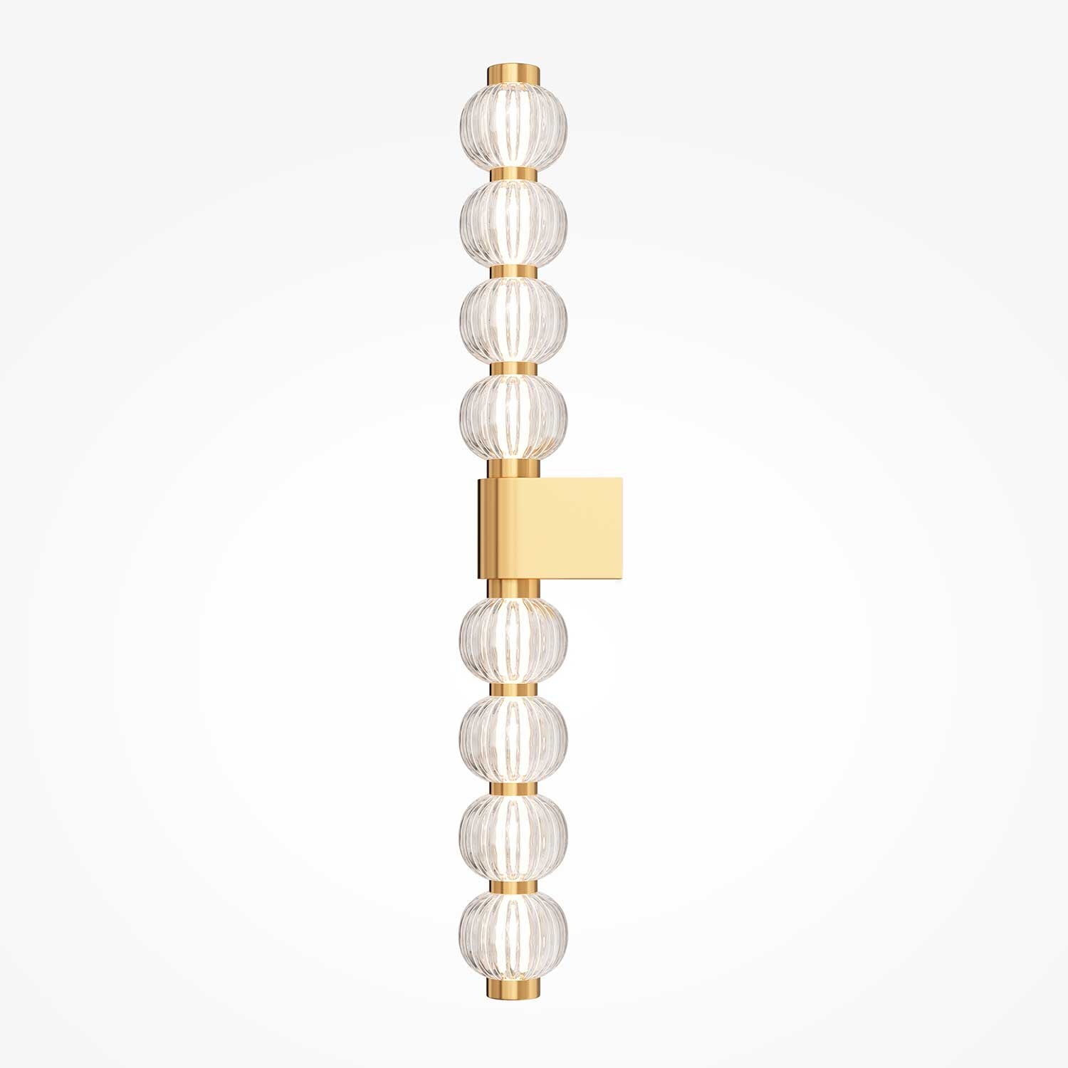 Amulet - Large wall sconce in glass and golden steel
