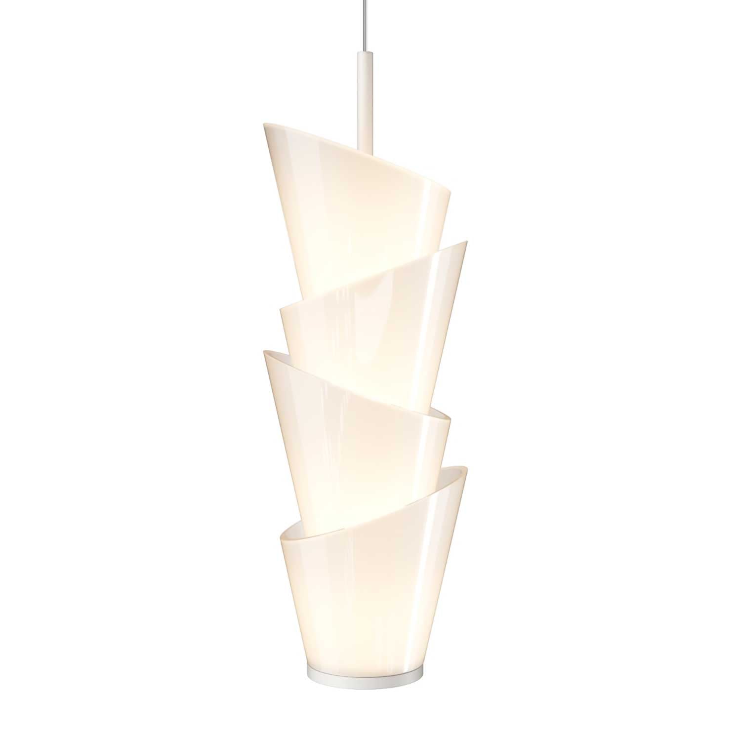 Seoul - Suspension LED en verre blanc design pour cuisine