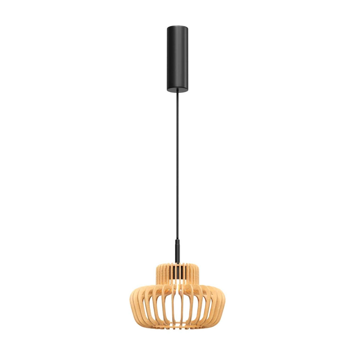 Namiki - Suspension LED en bois multiplis et métal, style japandi