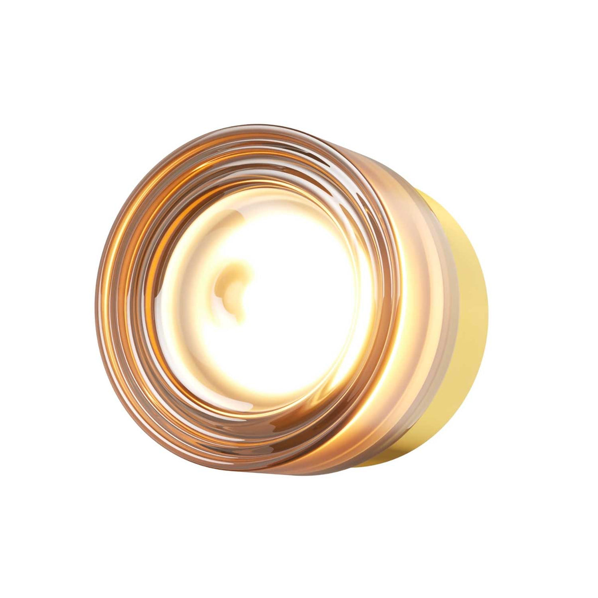 Olo - Applique murale LED en verre à motif radial en verre texturé et métal, style art déco