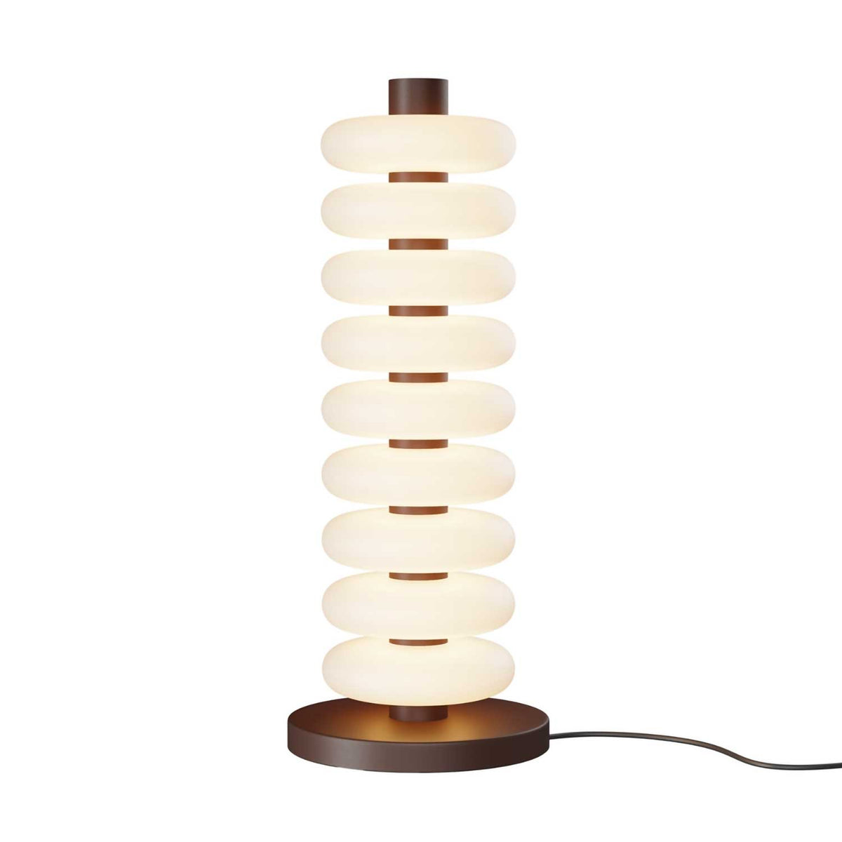 Nuvem - Lampadaire LED en verre opalin et métal, style contemporain