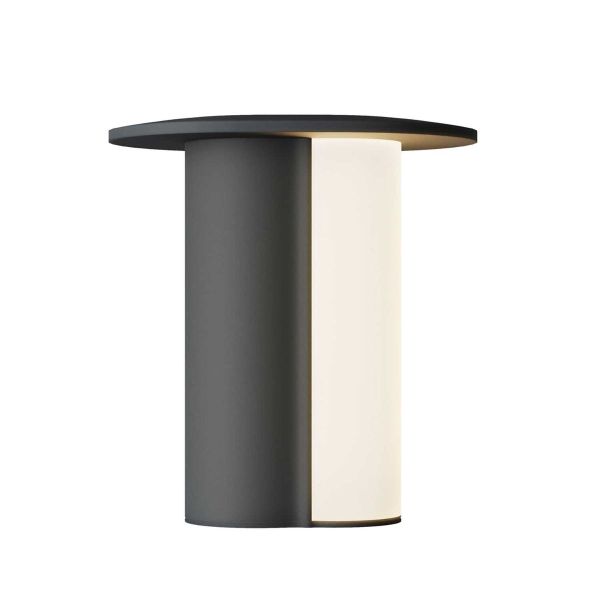 Asym - Lampe à poser rechargeable rechargeable et rotative en aluminium et métal, style moderne