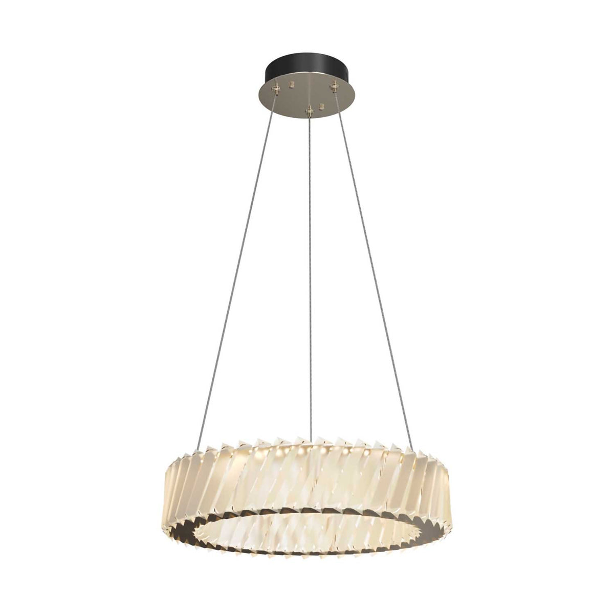 Cilia - Suspension LED en verre et métal, style art déco