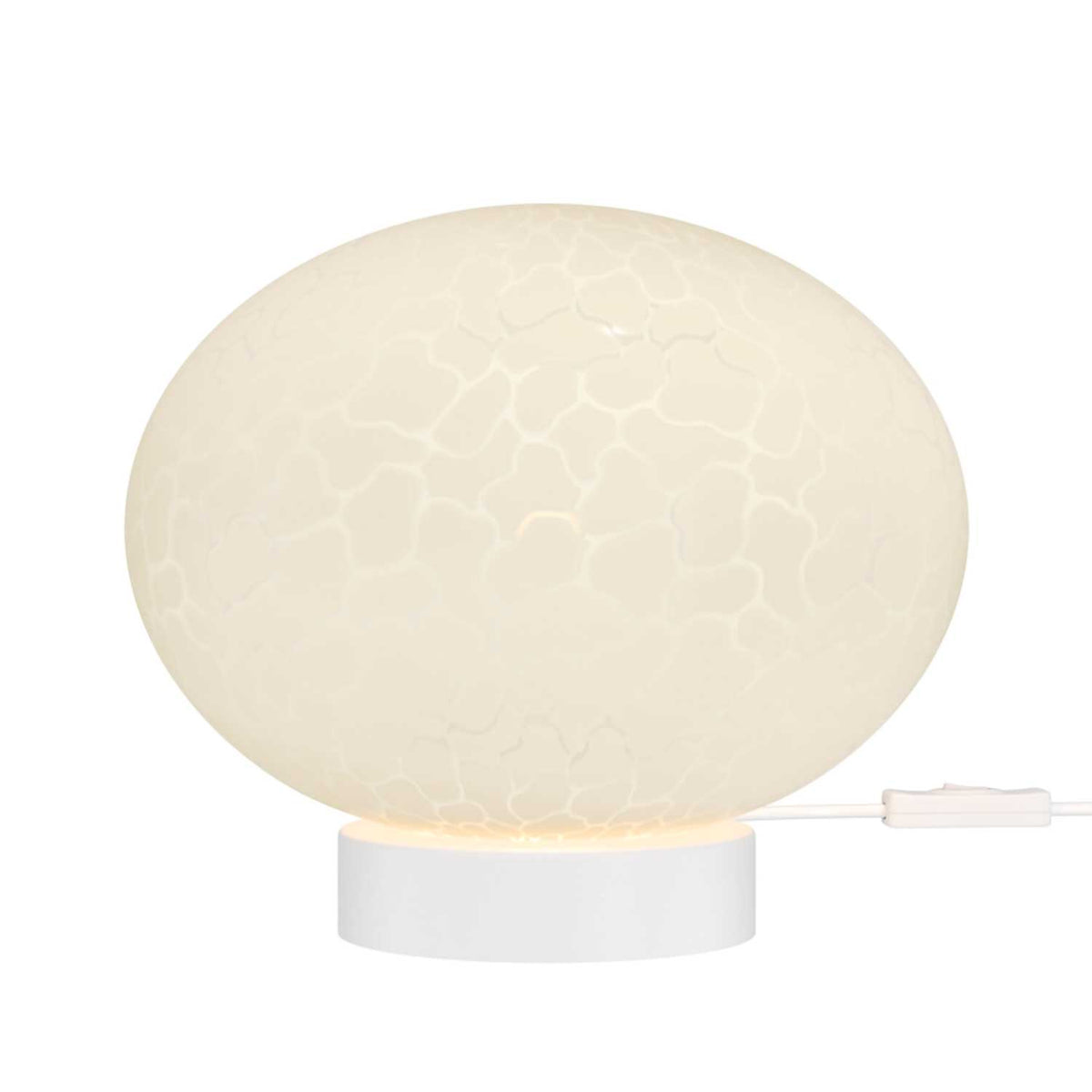 Spume - Lampe à poser LED en verre texturé et métal, style contemporain