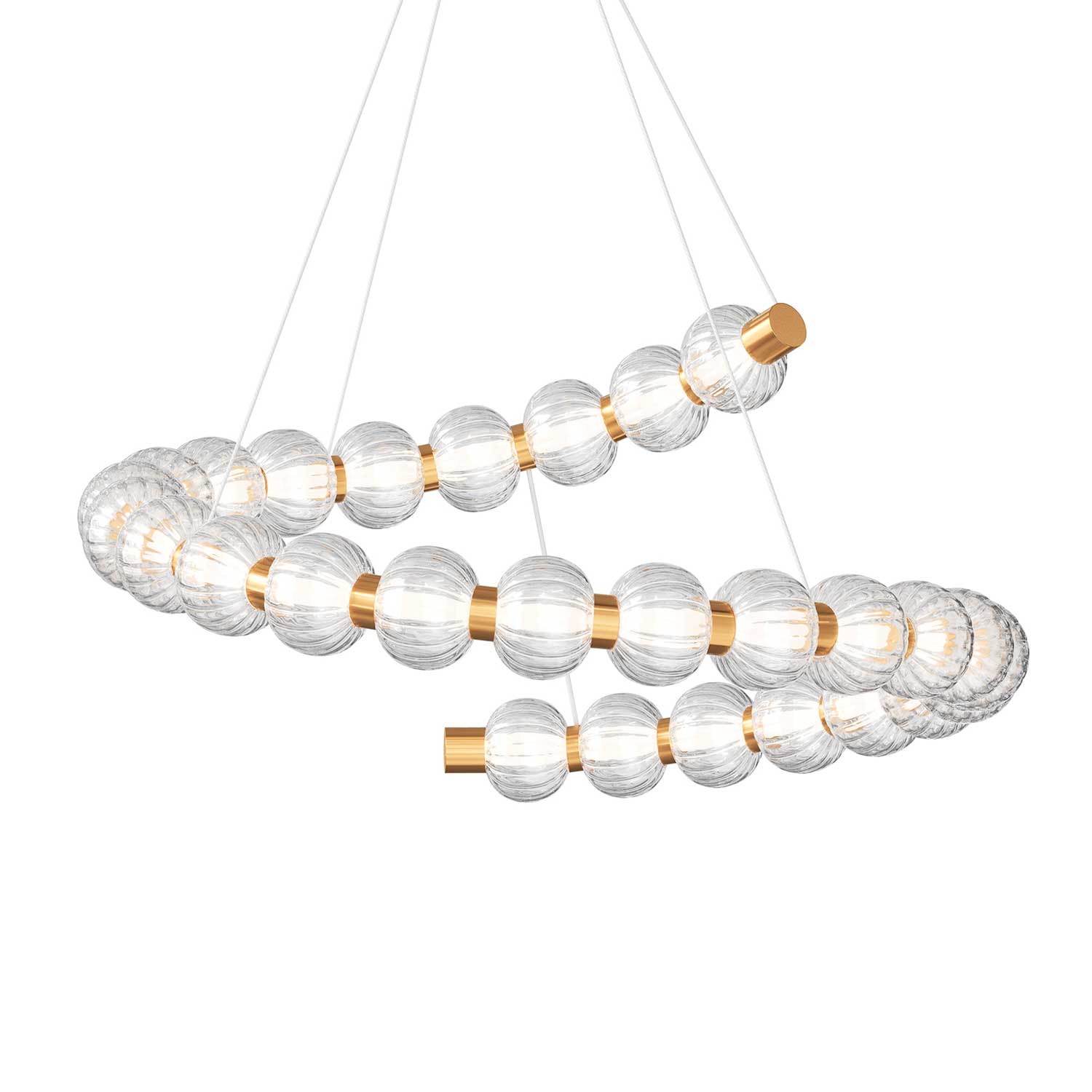 Amulet - Gold glass design pendant light for dining room