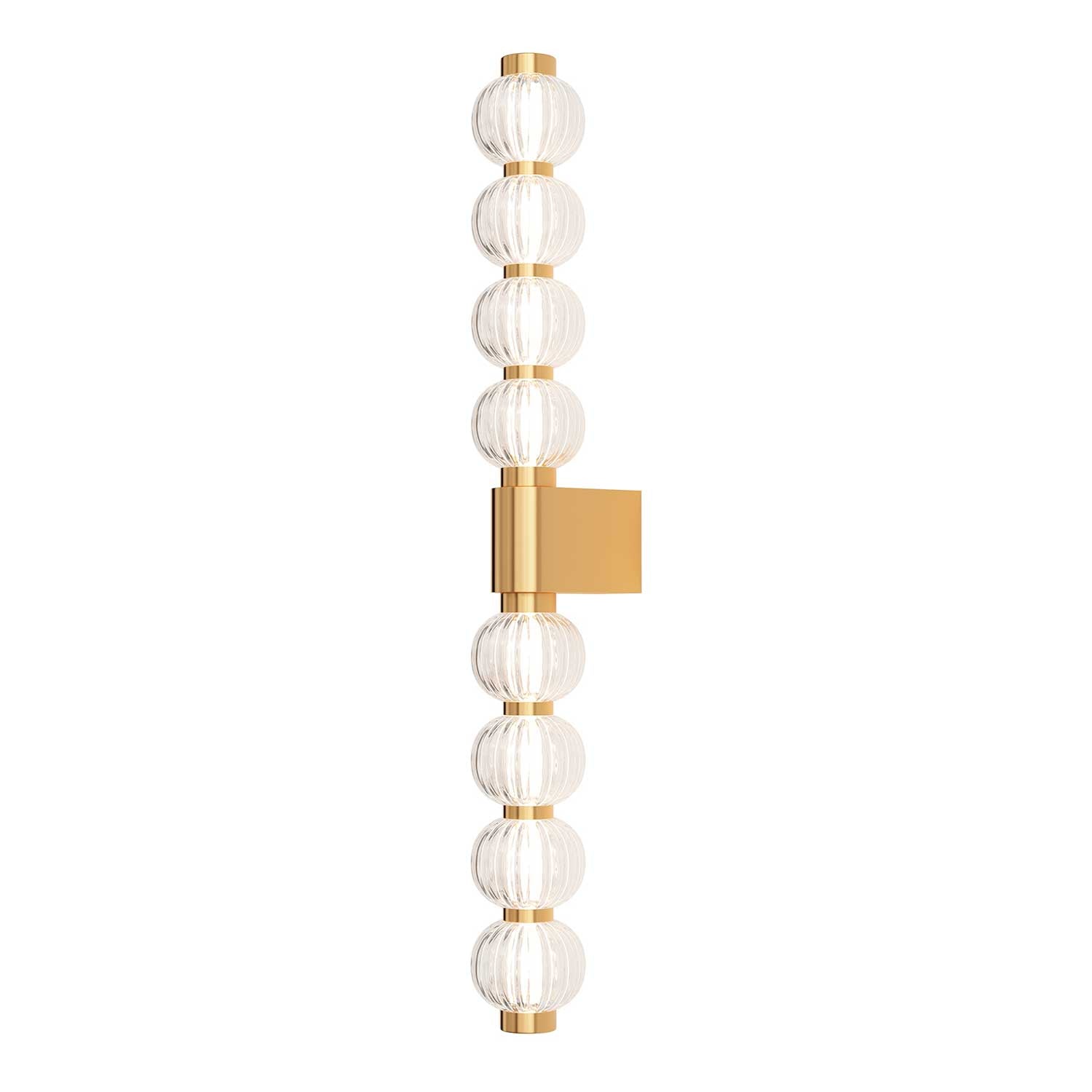 Amulet - Large wall sconce in glass and golden steel