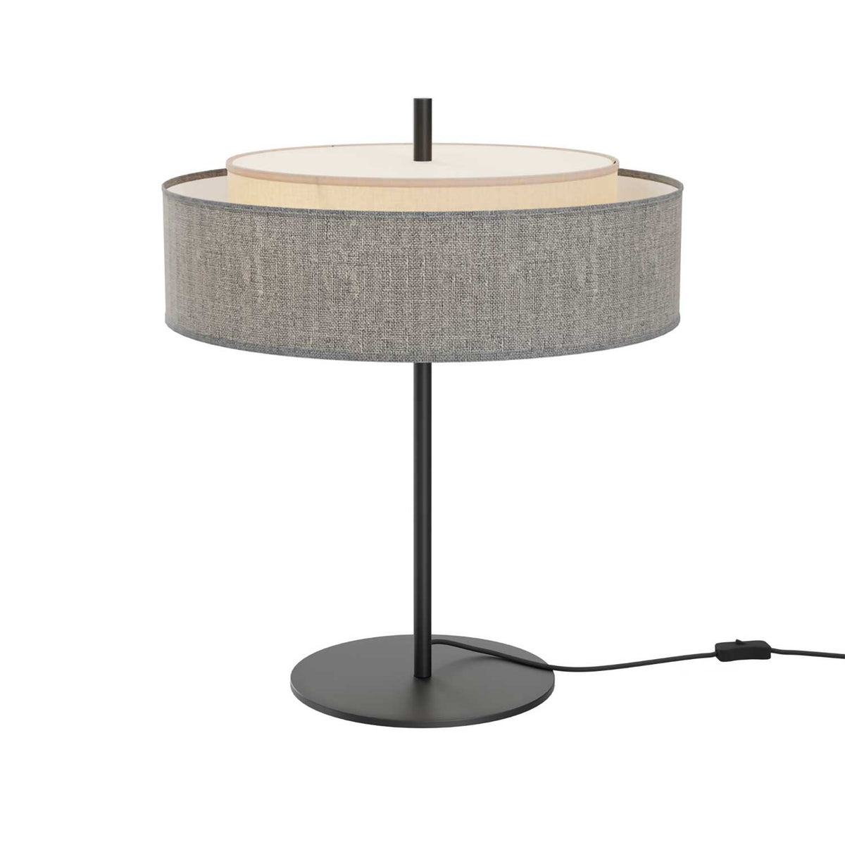 Bergamo - Lampe à poser en tissu et métal, style contemporain