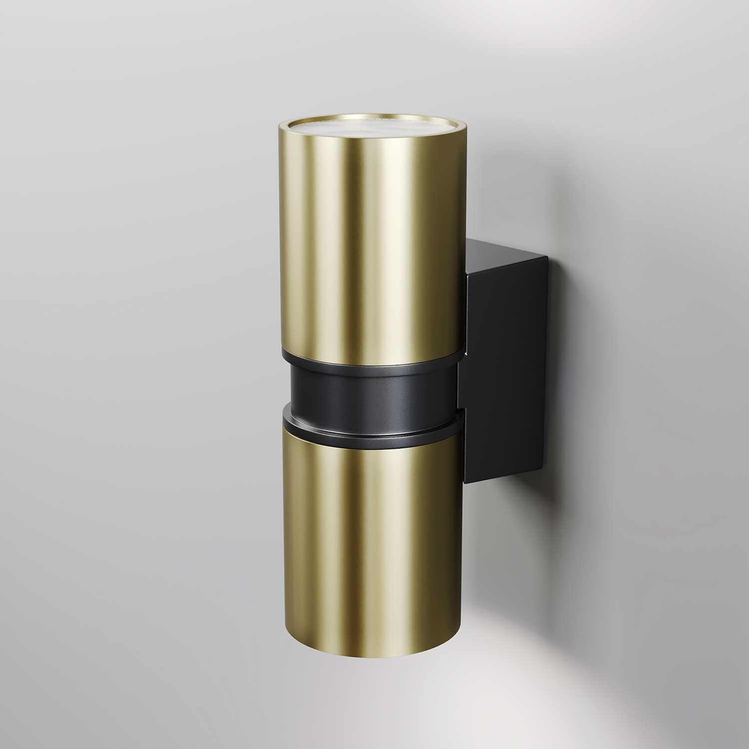 Bowery - Moderne goldene Außenwandleuchte