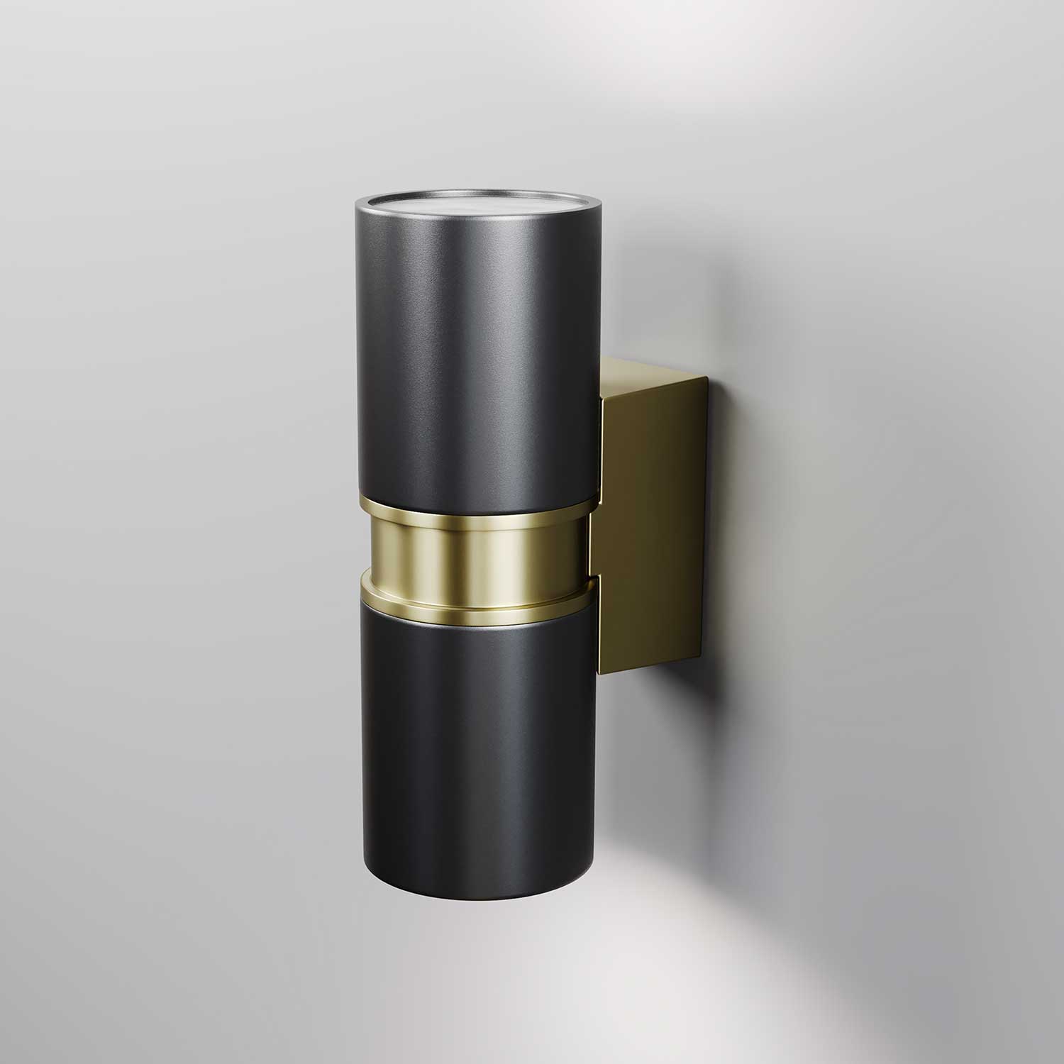 Bowery - Moderne goldene Außenwandleuchte