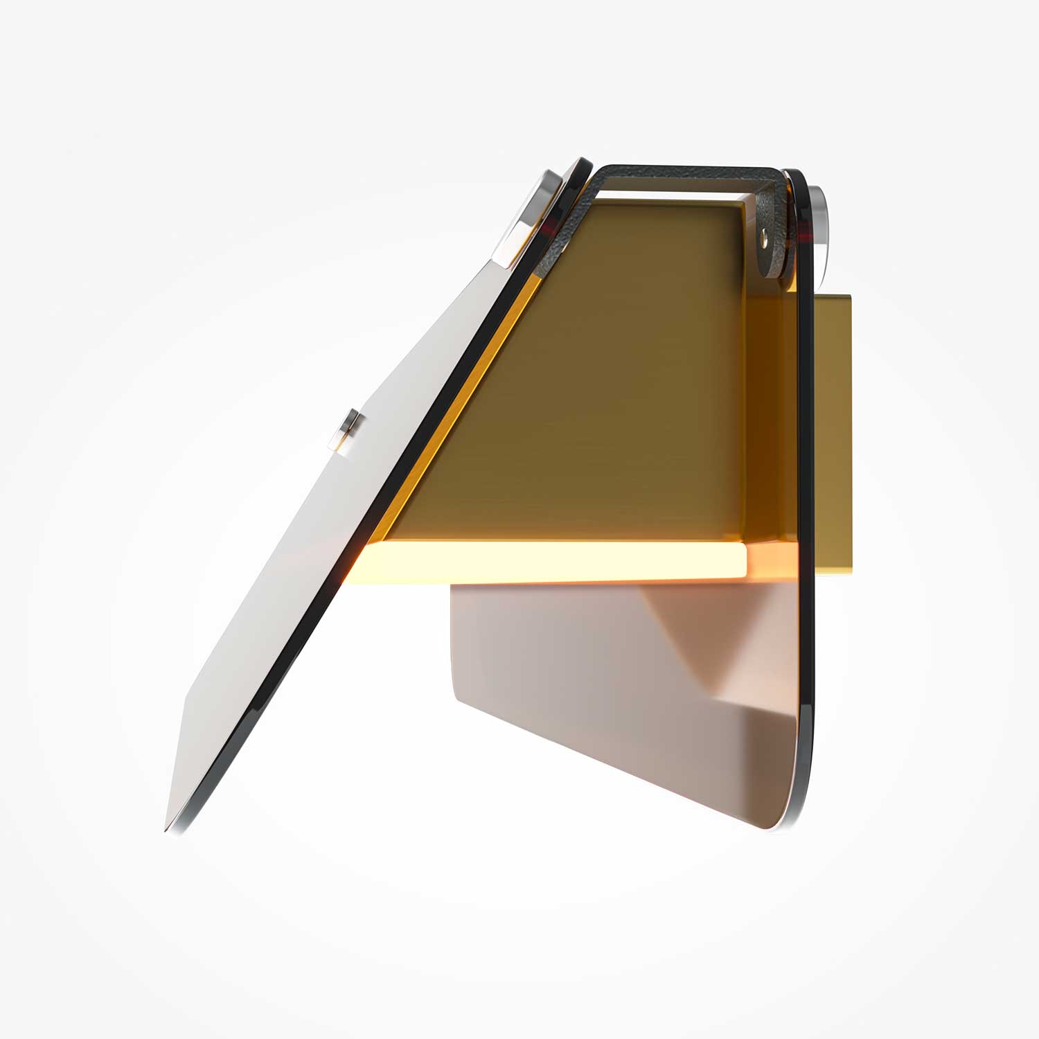 Flat - LED-Wandleuchte aus Design-Glas für Wohnzimmer