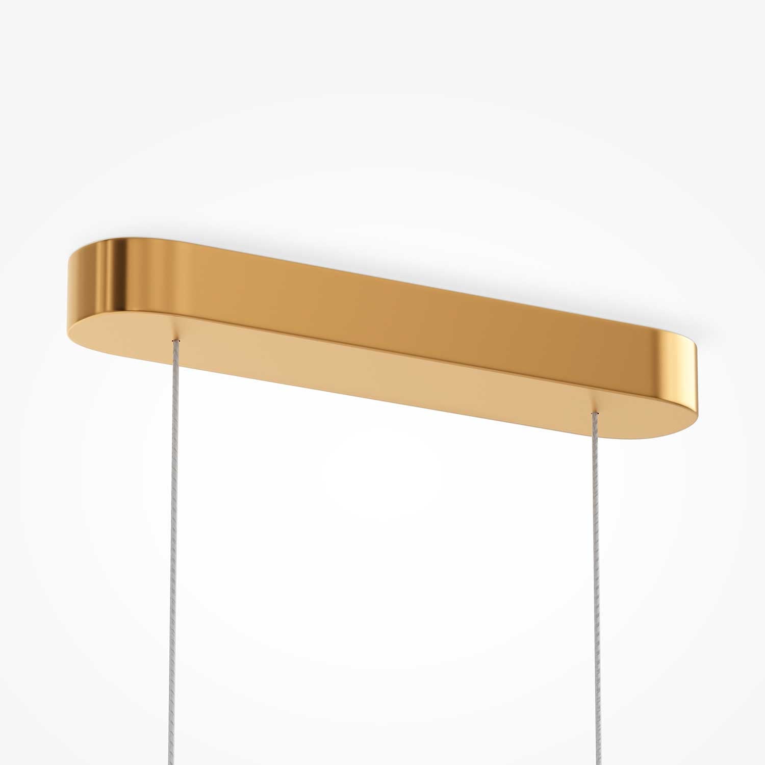 Amulet - LED dining room pendant light in glass and golden steel