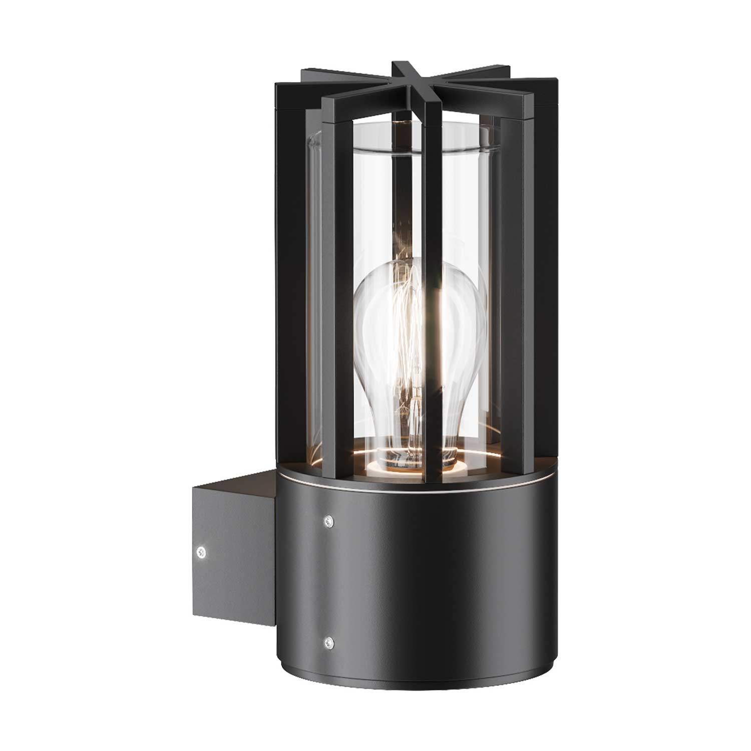 Barrel - Aplique de pared exterior industrial de acero