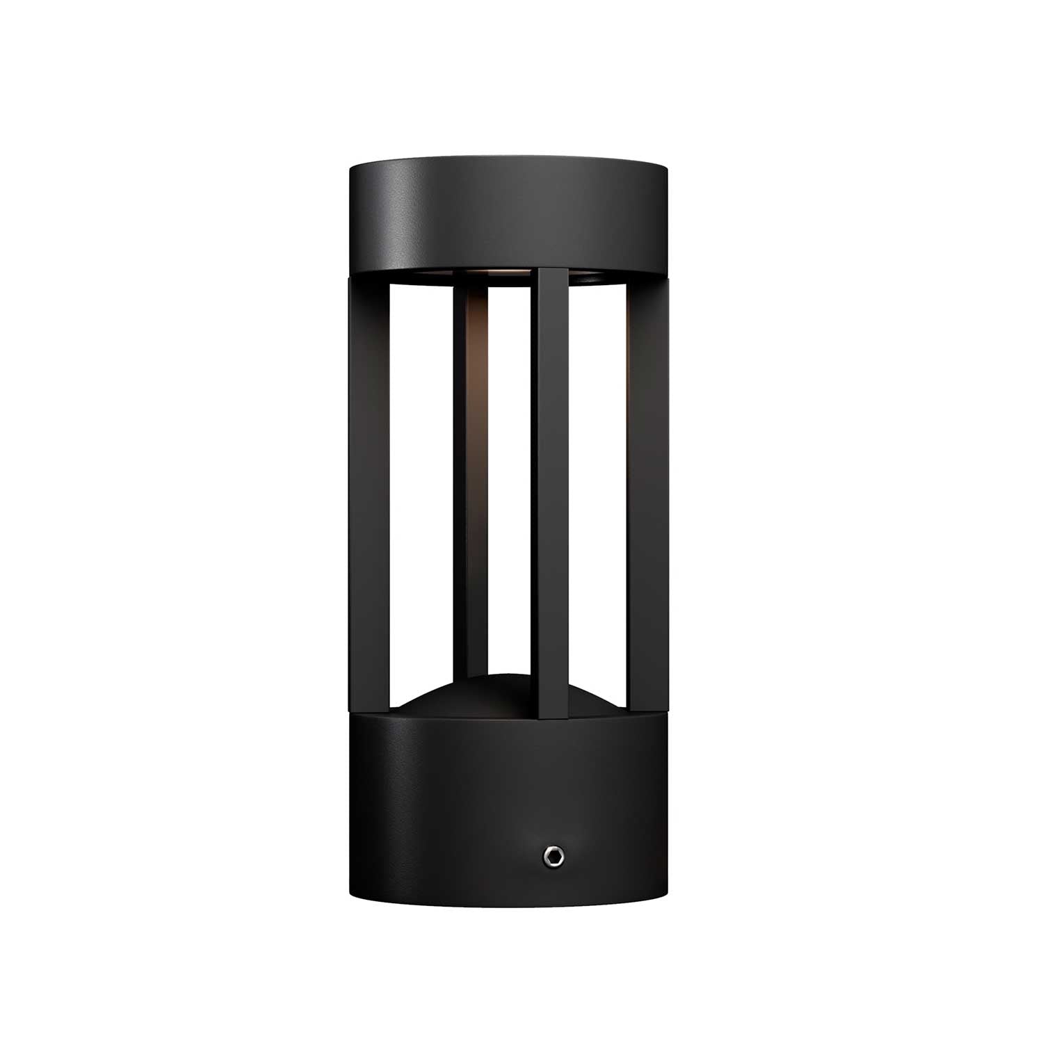 Vint - Borne lumineuse en acier noir pour extérieur moderne