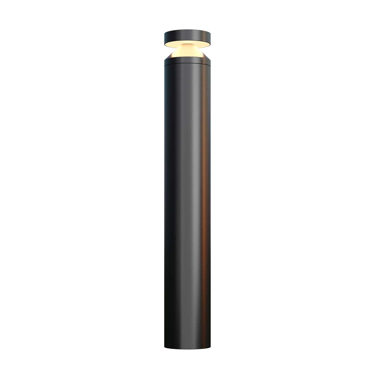 Olten - Modern black steel outdoor light bollard