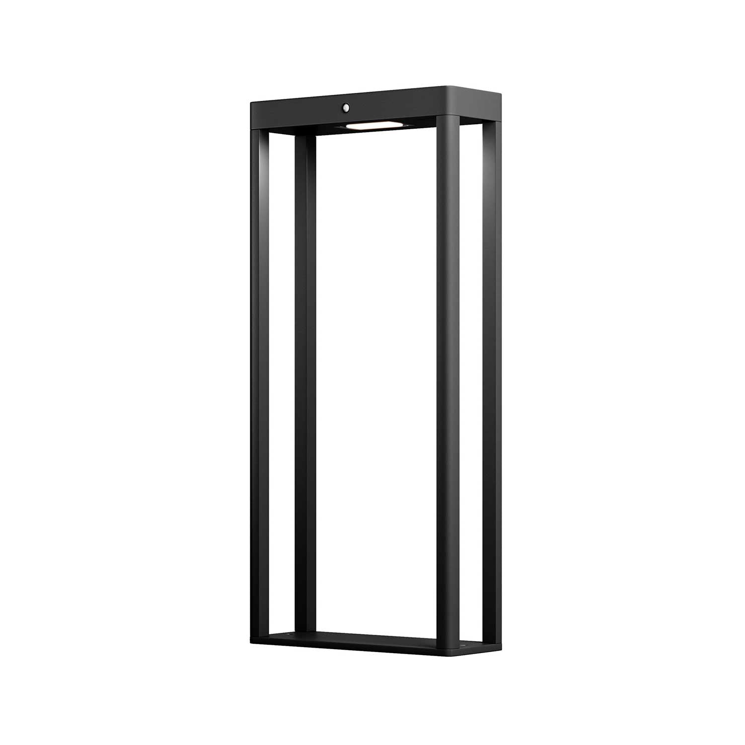 Pir - Lámpara solar led de exterior en acero negro moderno