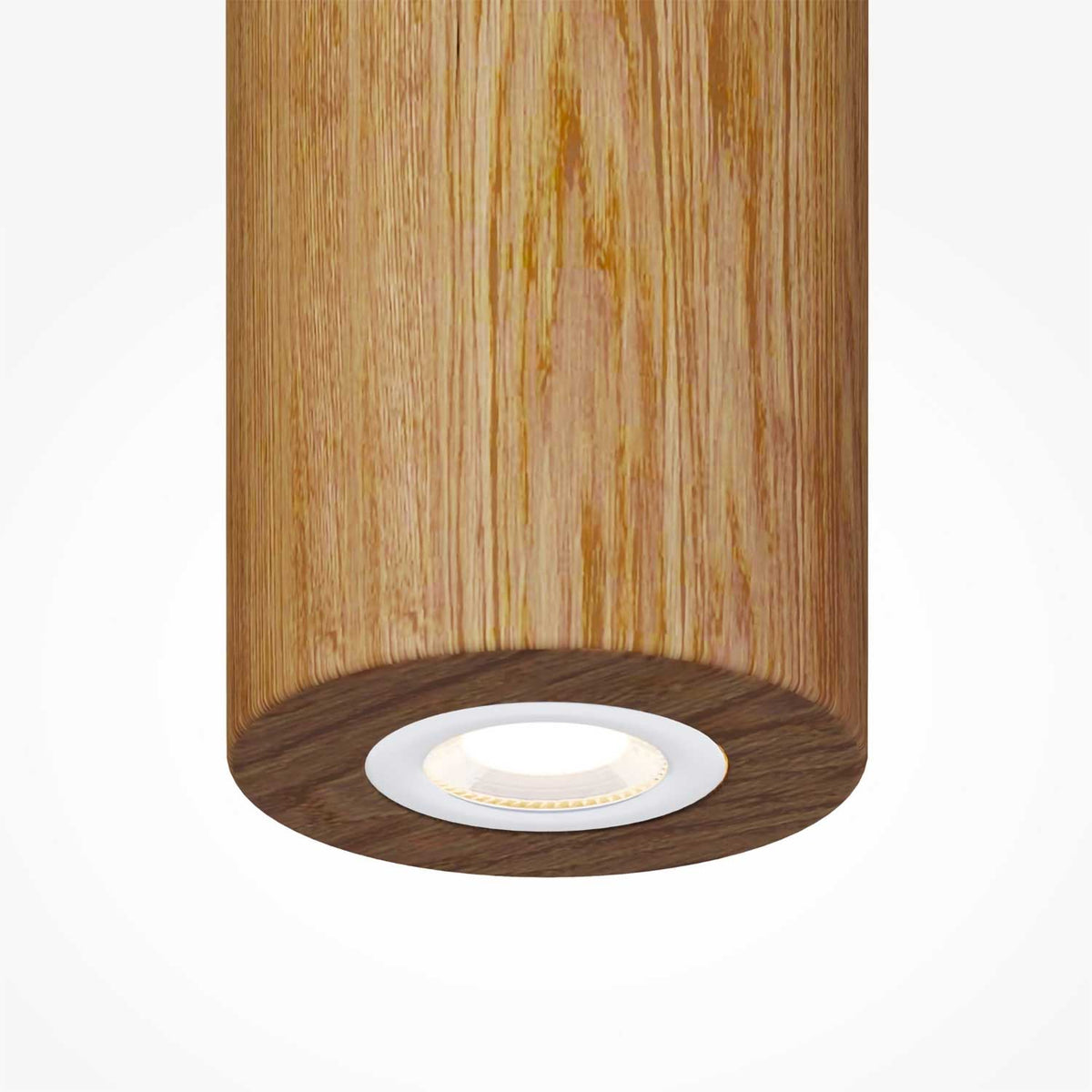 Basic Texture - Suspension LED tubulaire en bois ou marbre, style minimaliste