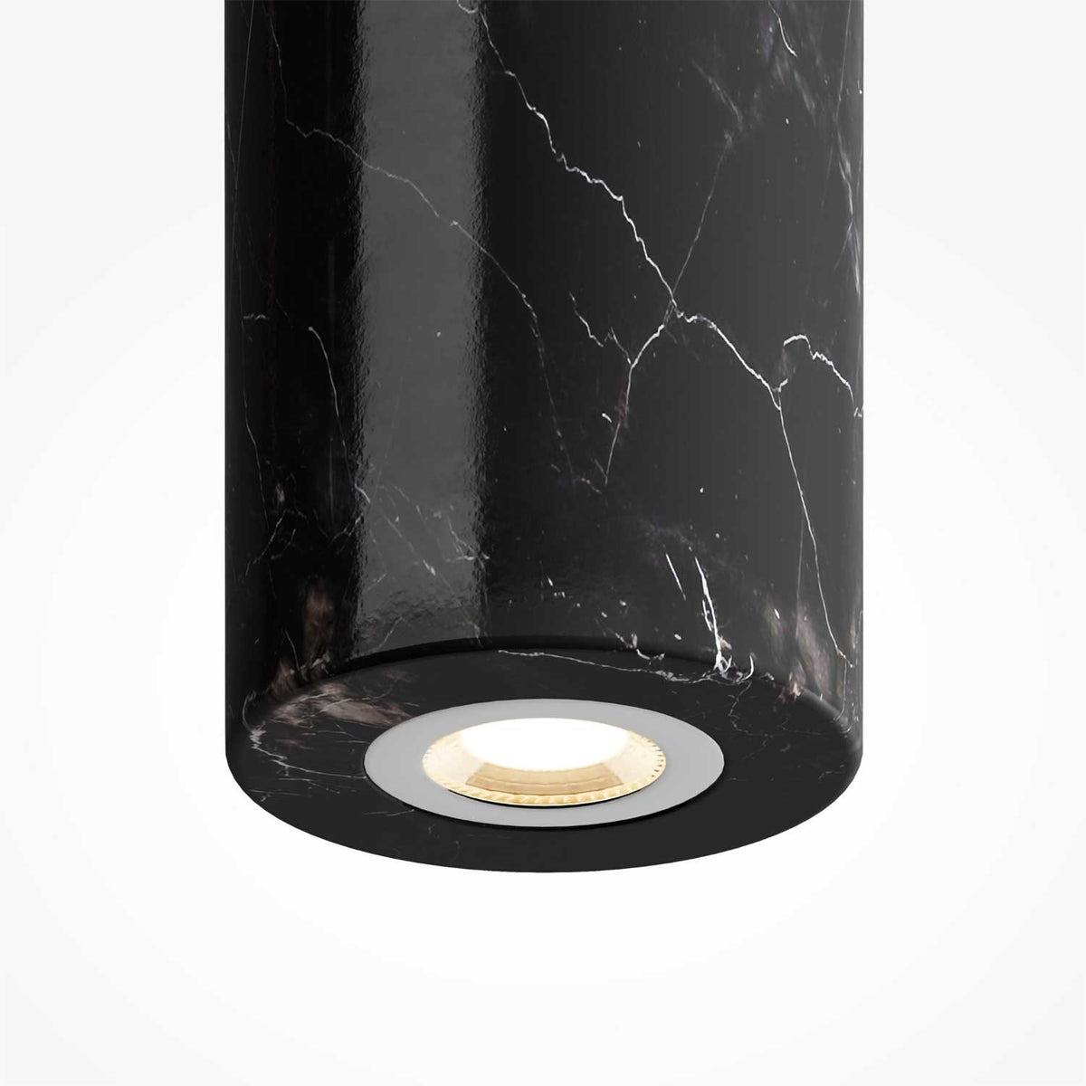 Basic Texture - Suspension LED tubulaire en bois ou marbre, style minimaliste