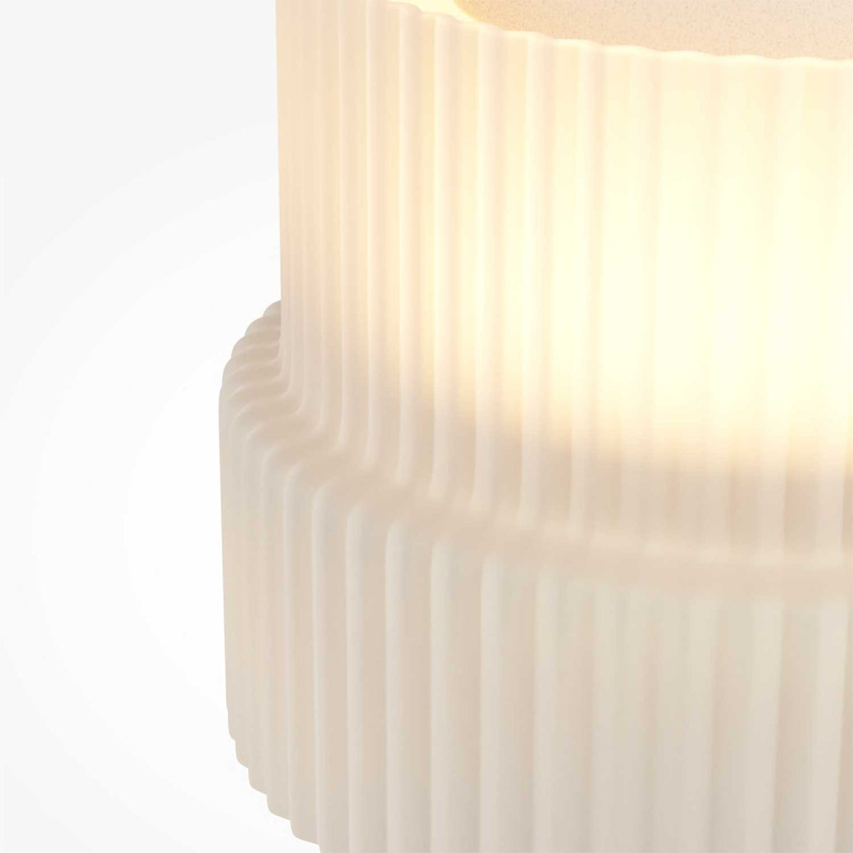 Scala - Plafonnier LED en verre rainuré et métal, style art déco