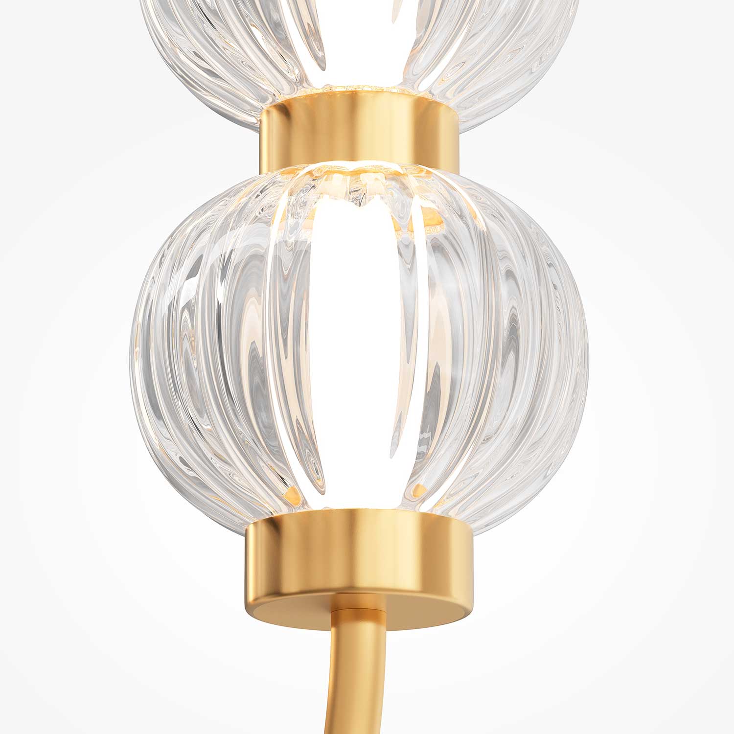Amulet - Golden glass pendant light for art deco bedroom