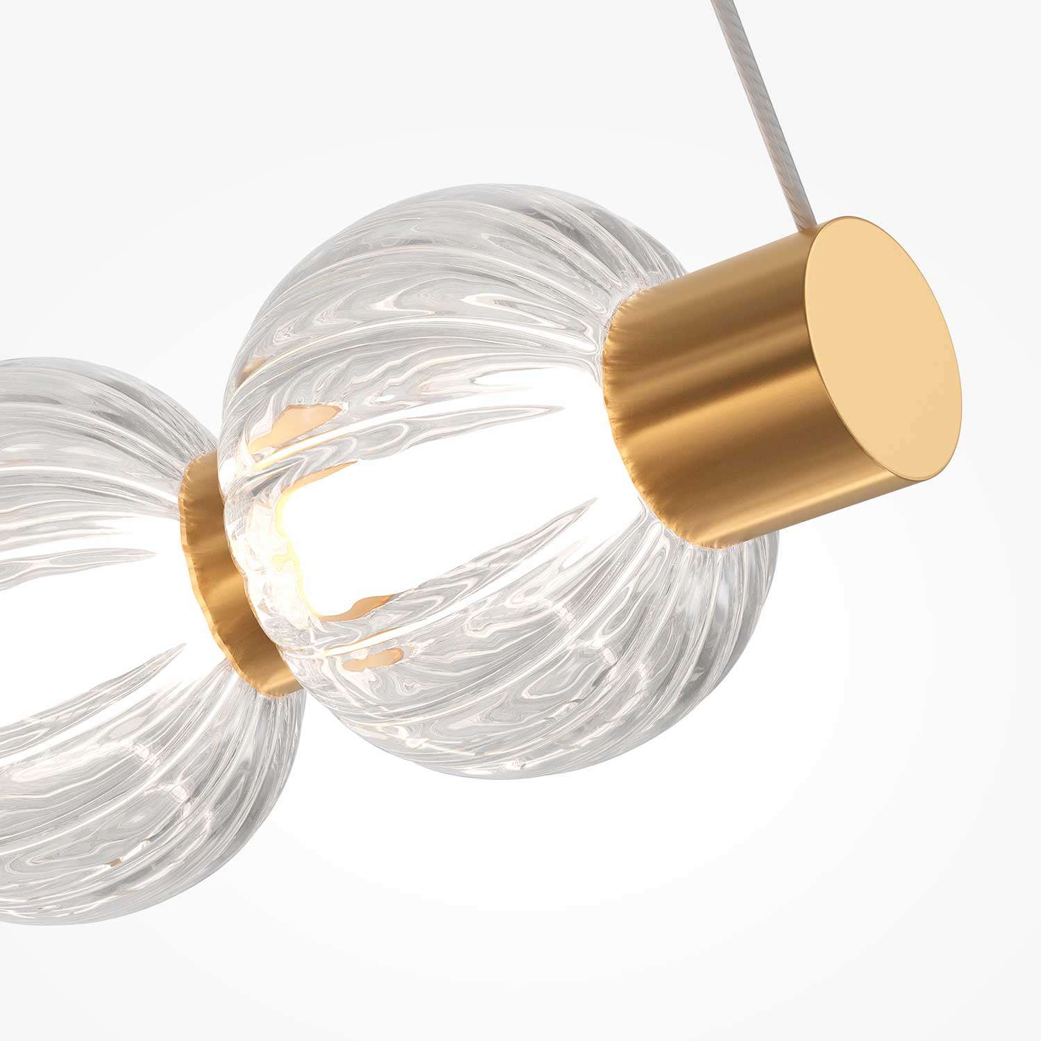 Amulet - Gold glass design pendant light for dining room