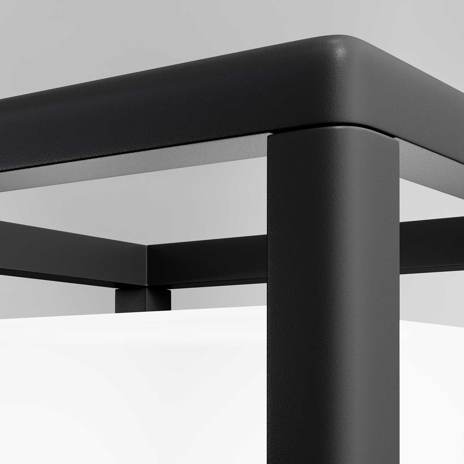 Trim - Designer black steel bollard for garden