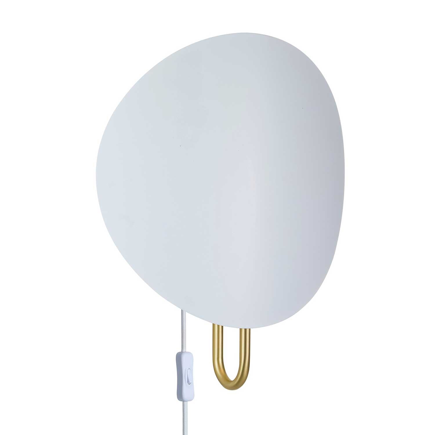 Spargo - Applique murale ronde en acier avec détails doré pour chambre moderne