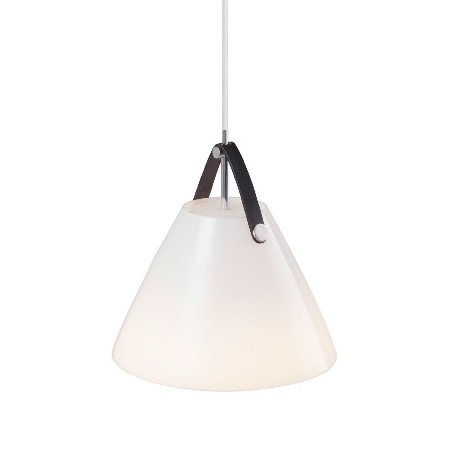 Strap - Suspension acier et lanière en cuir pour cuisine scandinave