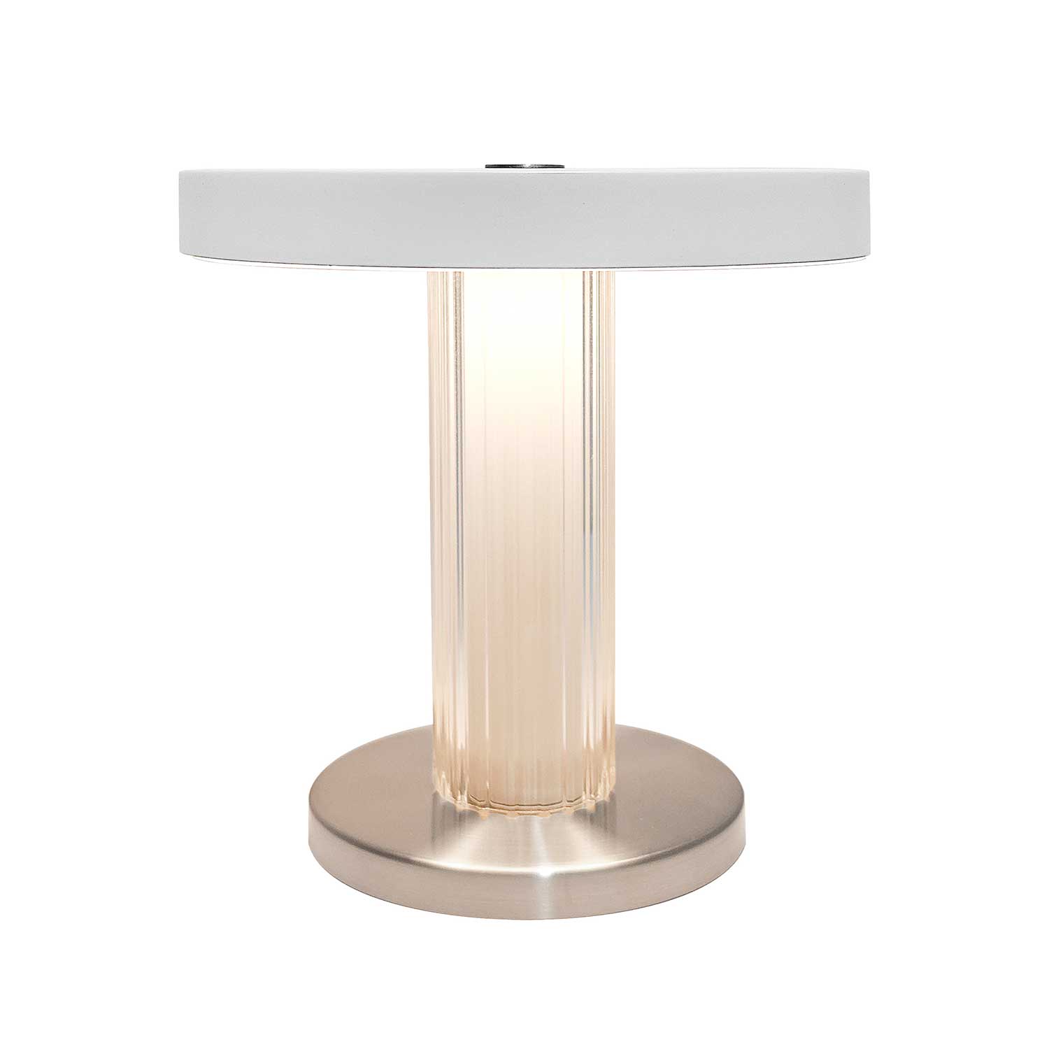 Trezzi - Lampe portable LED grise design vintage pour salon