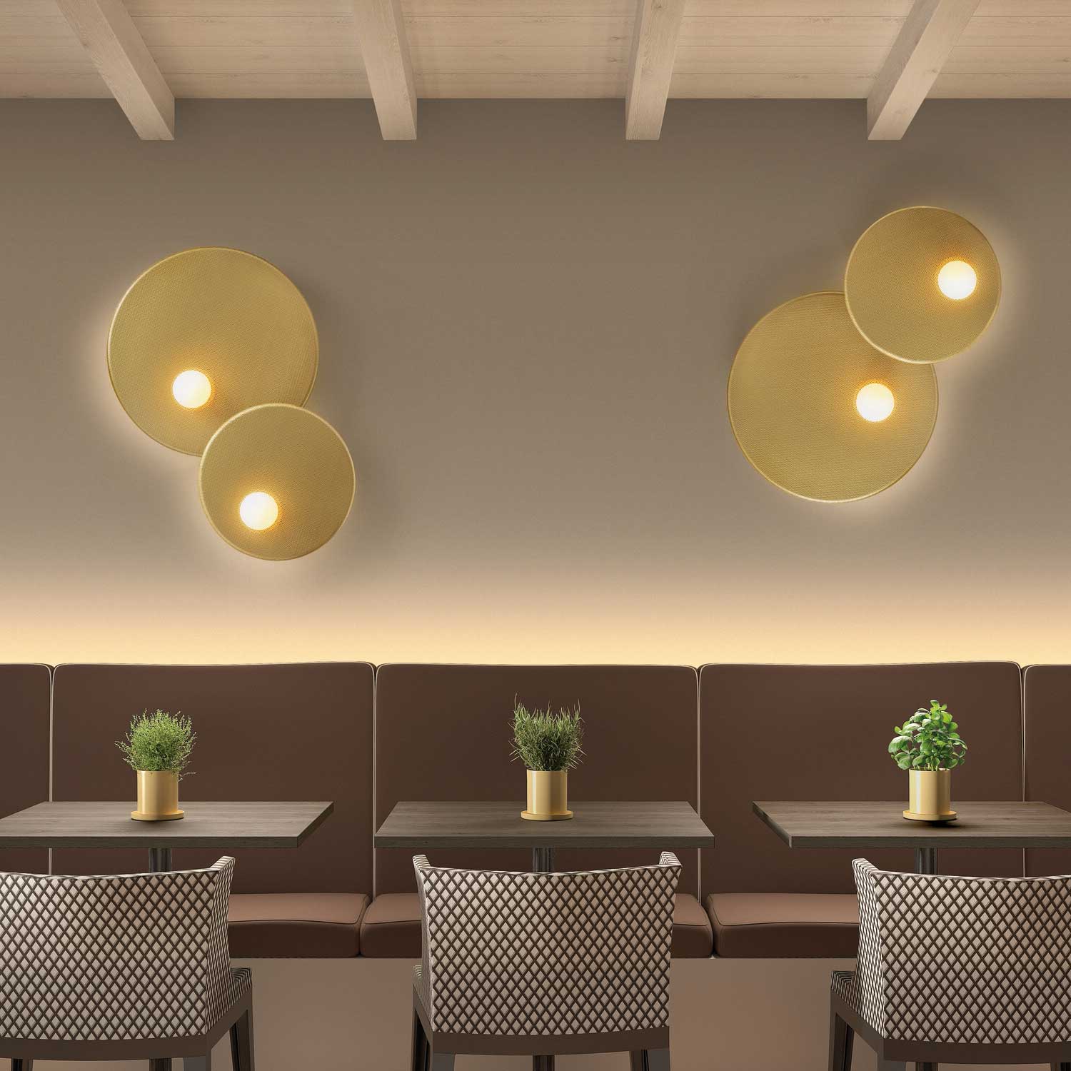 Trip Double - Grande applique murale design en métal pour salon